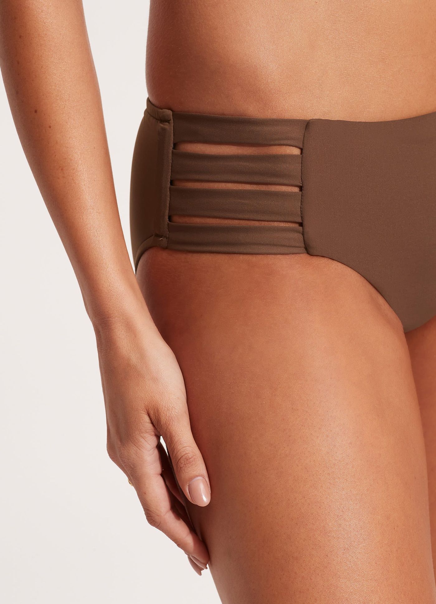 Collective Multi Strap Hipster Bikini Bottom - Tiramisu - Tiramisu view 6
