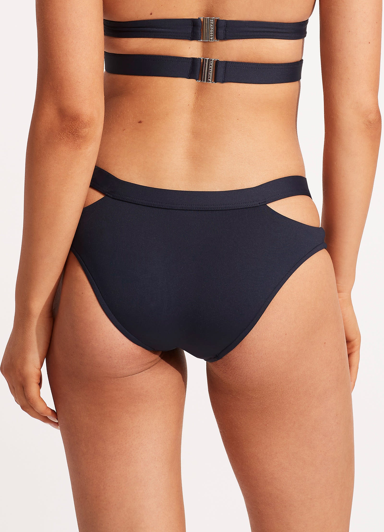 Collective Split Band Hipster Bikini Bottom - True Navy - True Navy view 5
