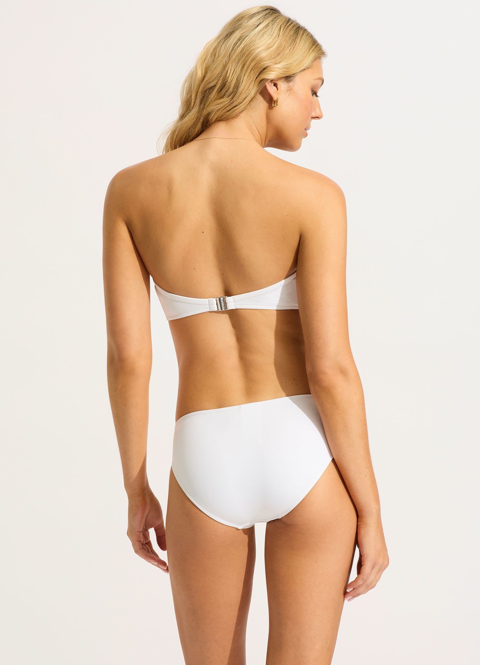 Collective Twist Bandeau Bikini Top - White - White view 4