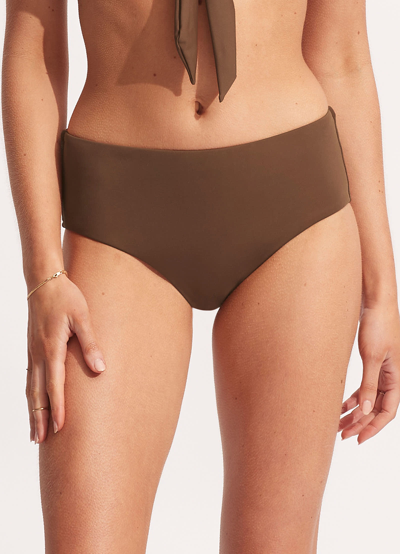 Collective Wide Side Retro Bikini Bottom - Tiramisu - Tiramisu view 2