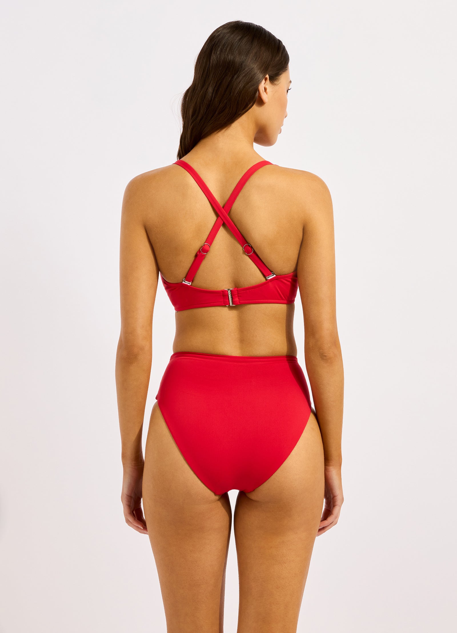 Collective Wrap Front F Cup Bikini Top - Cosmo Red view 4
