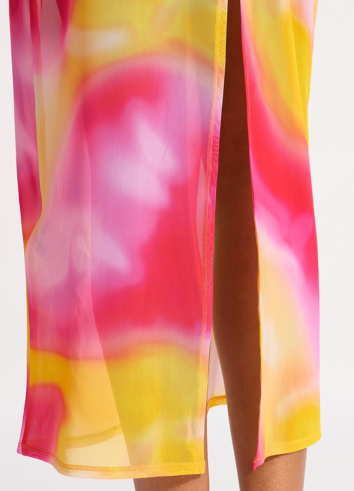 Colour Crush Mesh Midi Cover Up - Fuchsia Rose - Fuchsia Rose view 4