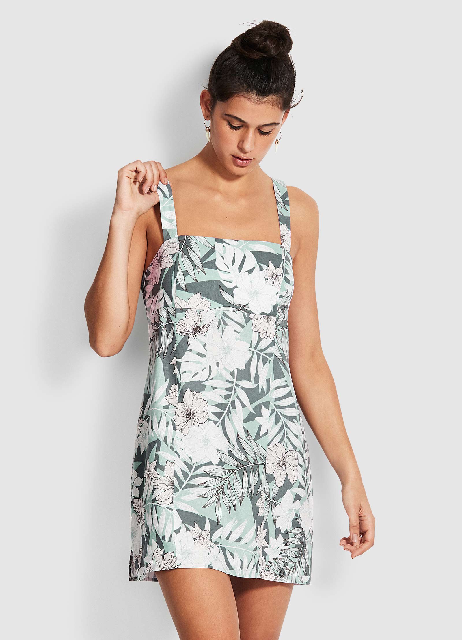 Copacabana Linen Blend Dress - Vine - Vine