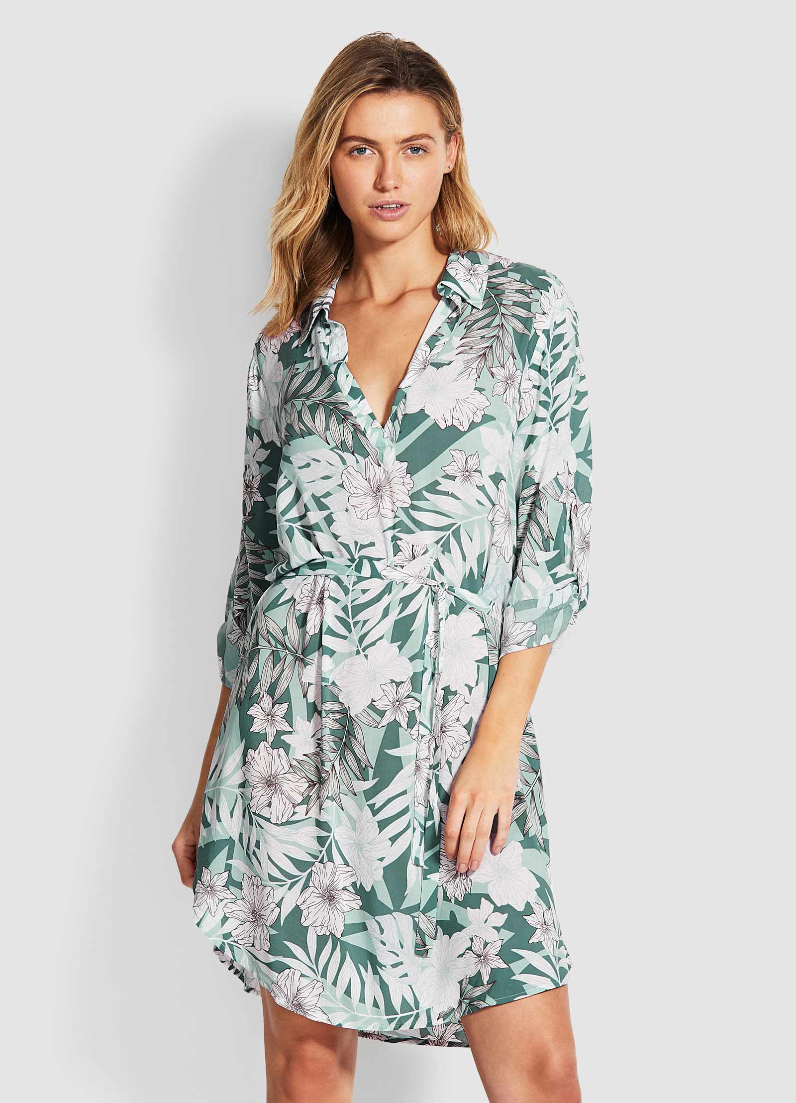 Copacabana Shirt Dress - Vine - Vine