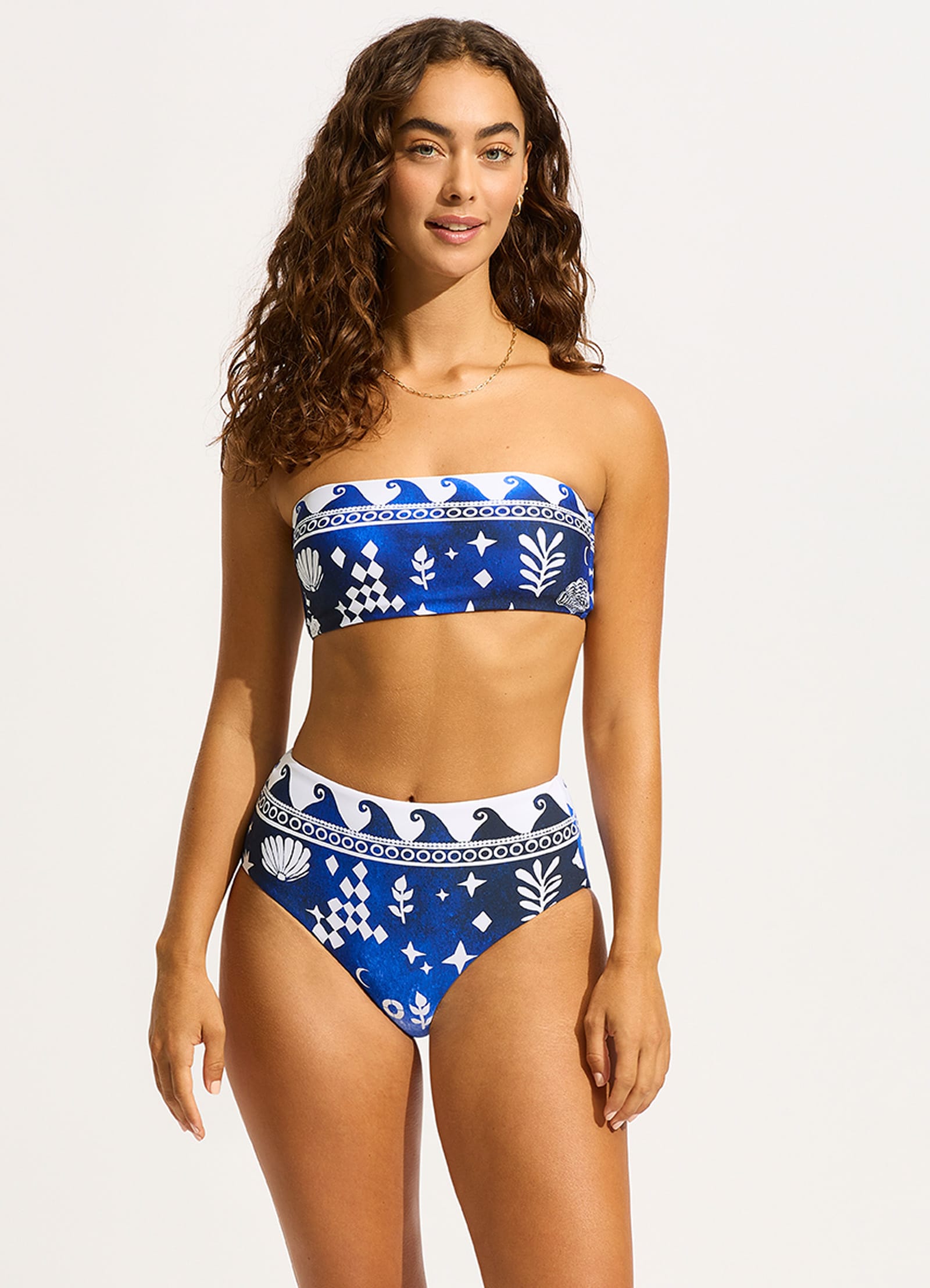 Corfu Bandeau Bikini Top - Azure - Azure