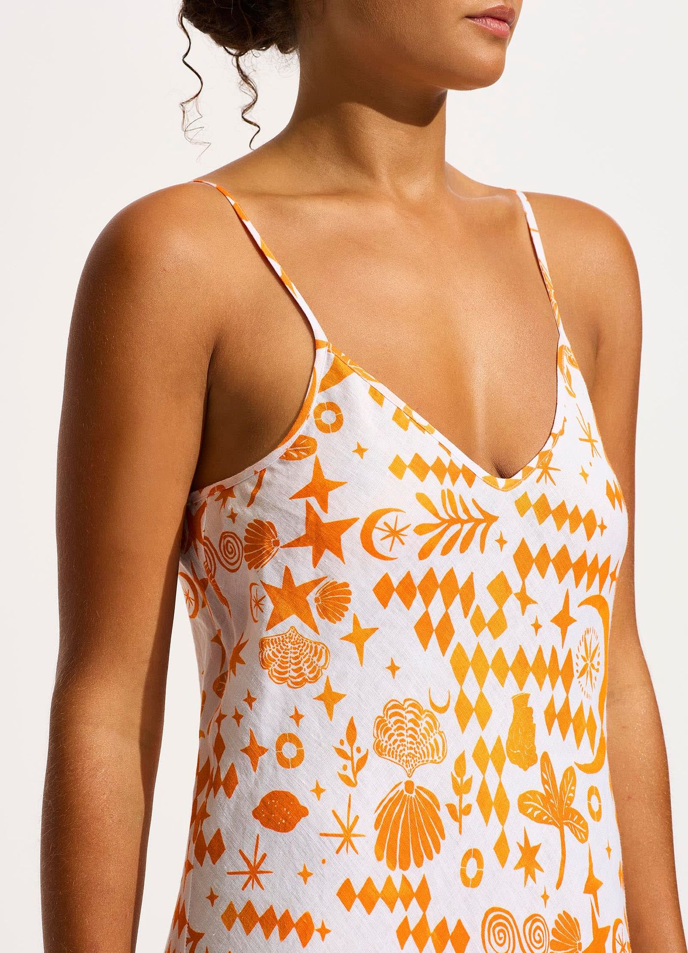 Corfu Midi Dress - Turmeric - Turmeric view 4