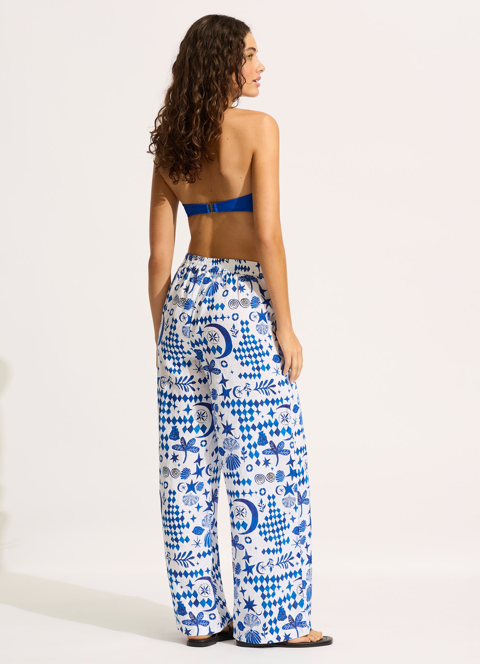 Corfu Pant - Azure - Azure view 4