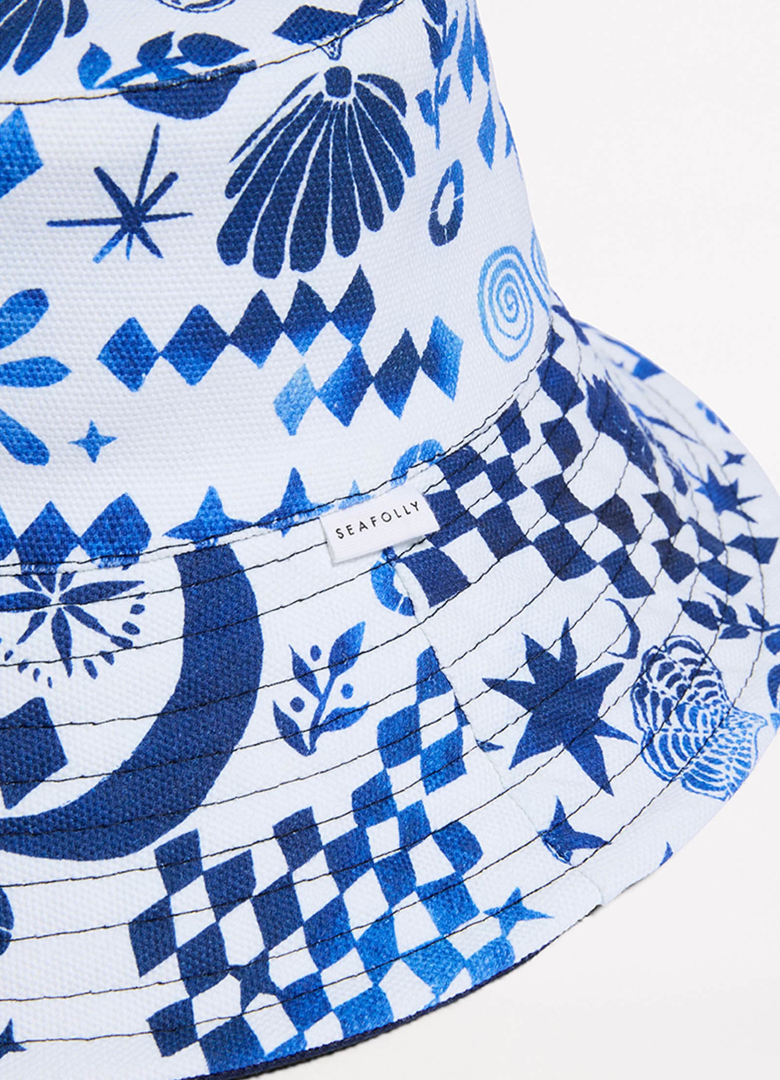 Corfu Reversible Bucket Hat - Azure - Azure view 5