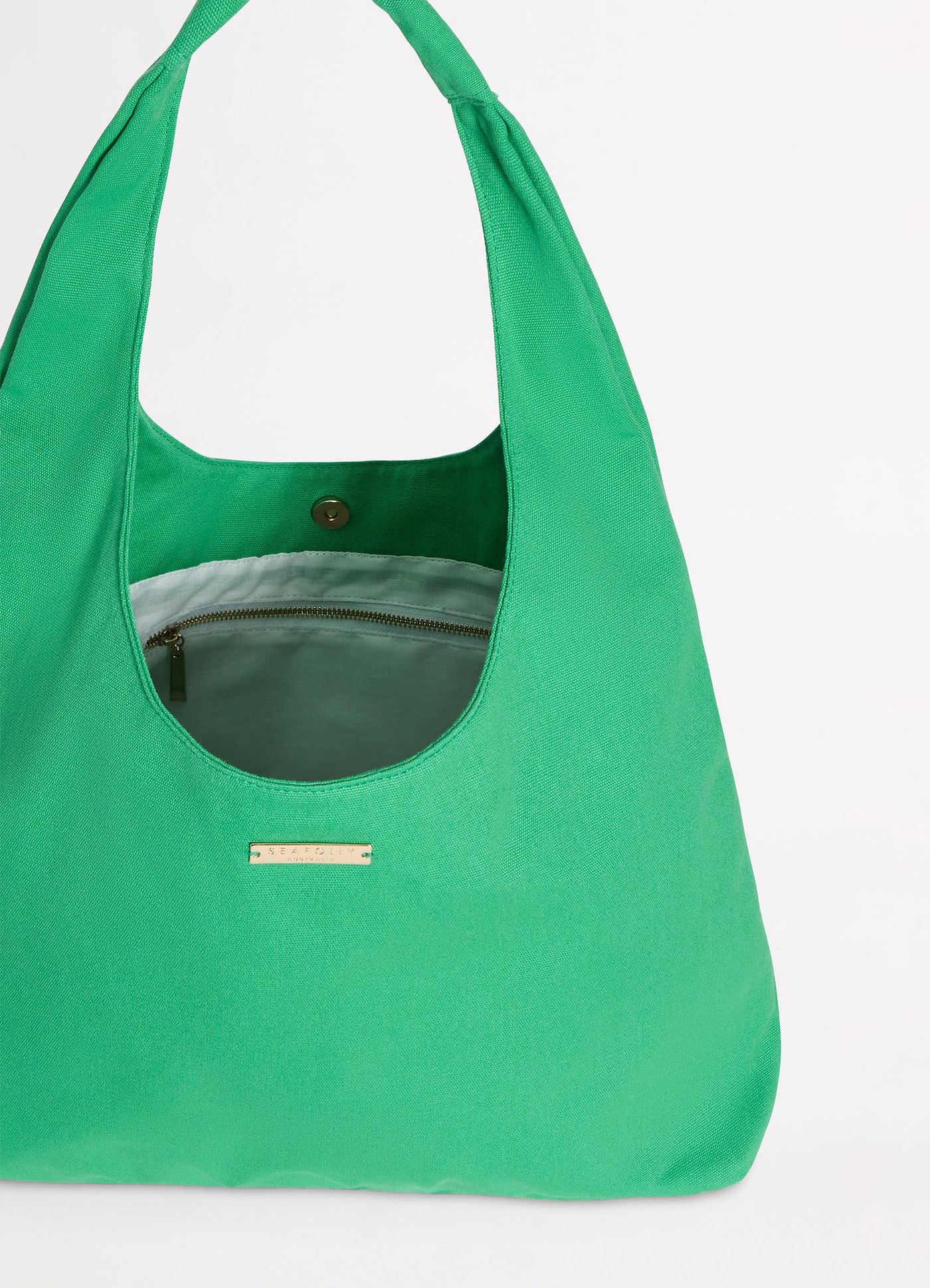 Cotton Canvas Tote Bag - Jade - Jade view 4