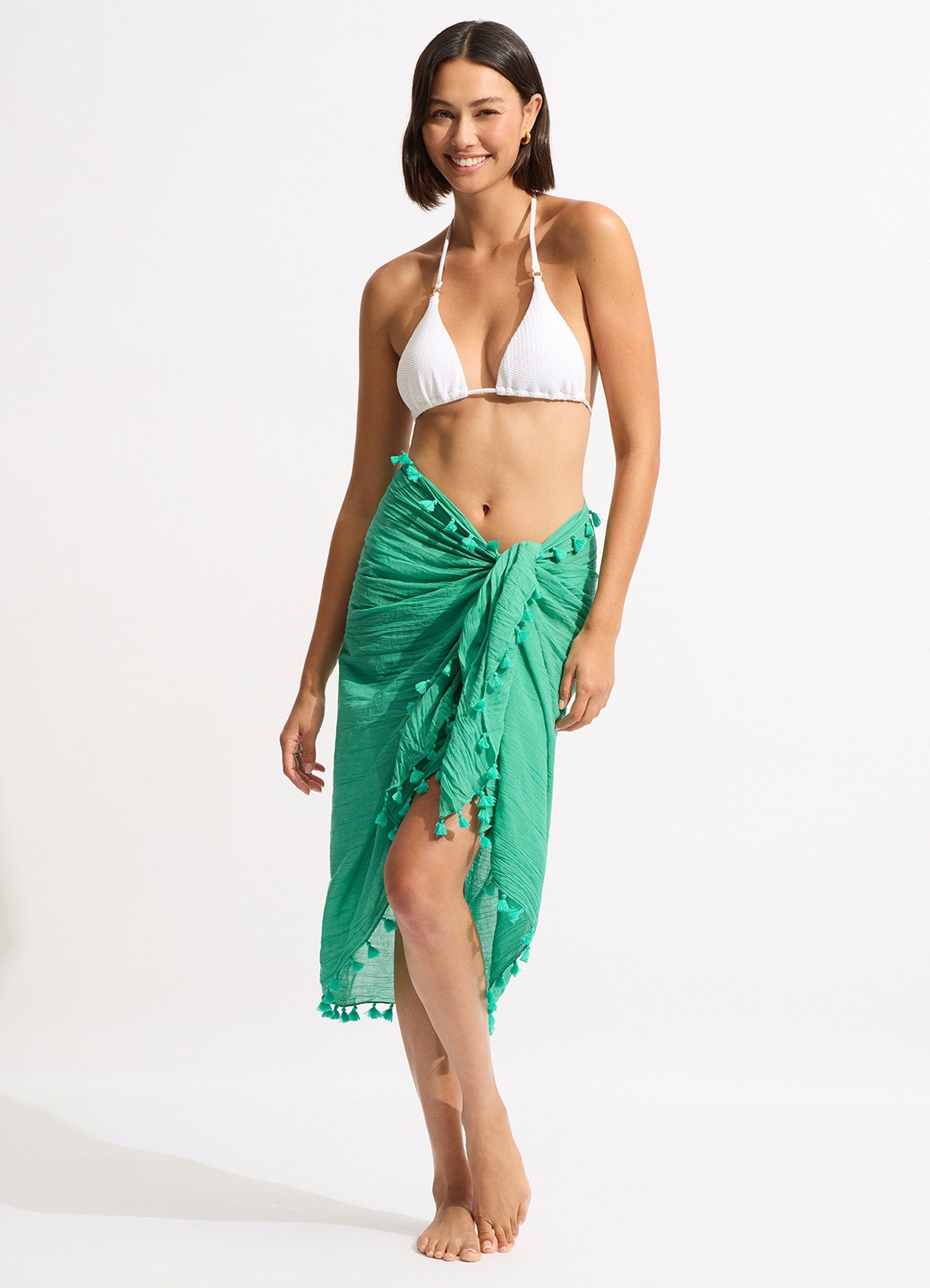 Cotton Gauze Sarong - Jade - Jade