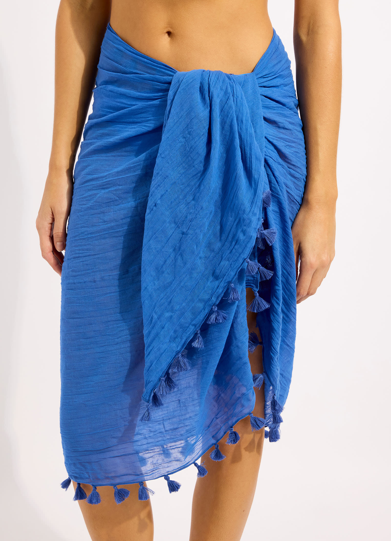 Cotton Gauze Sarong - Sapphire view 4