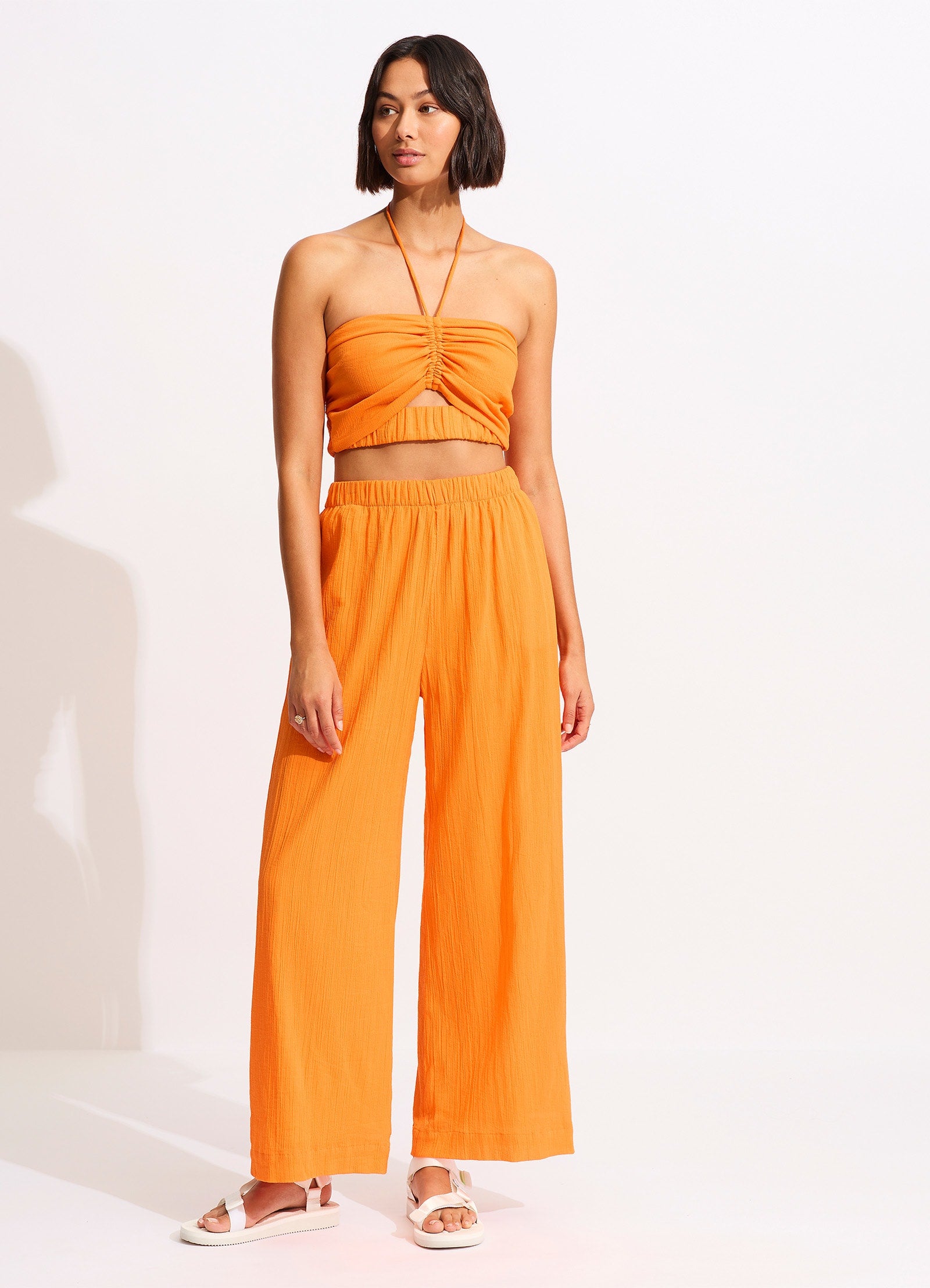 Crinkle Beach Pant - Mandarin - Mandarin