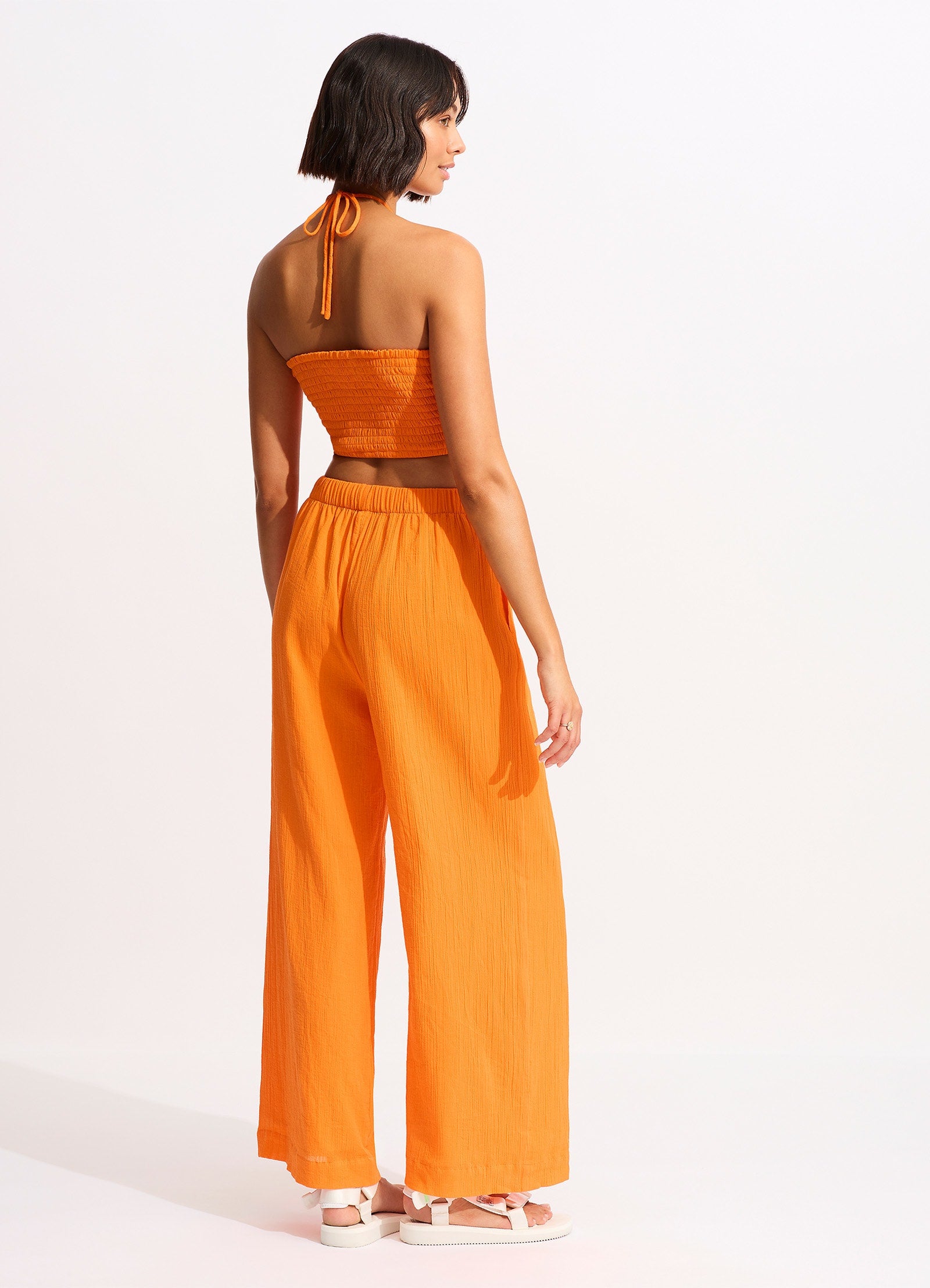 Crinkle Beach Pant - Mandarin - Mandarin view 4