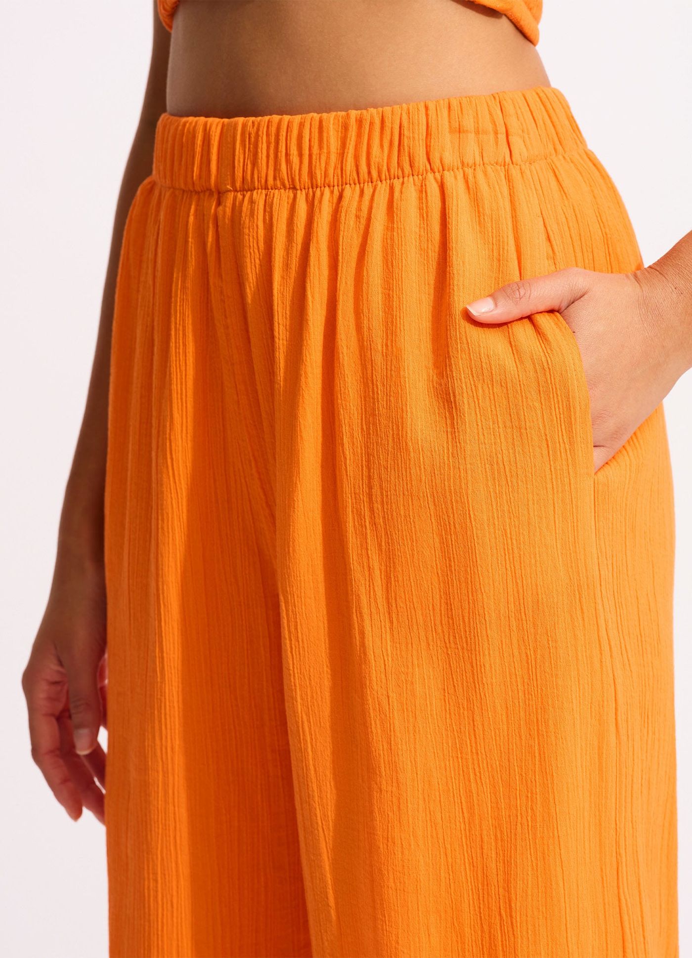 Crinkle Beach Pant - Mandarin - Mandarin view 5