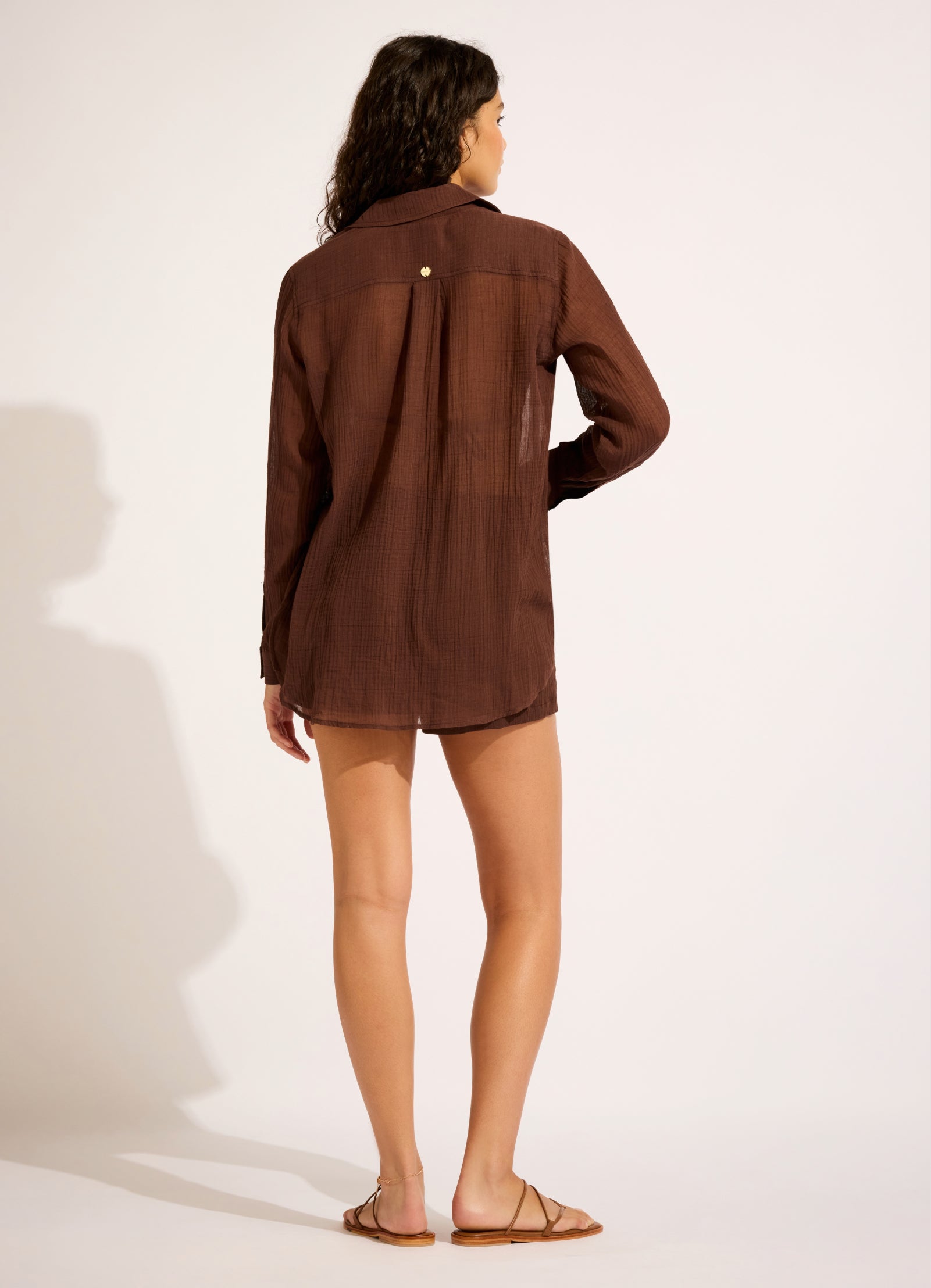 Crinkle Short - Dark Chocolate view 4