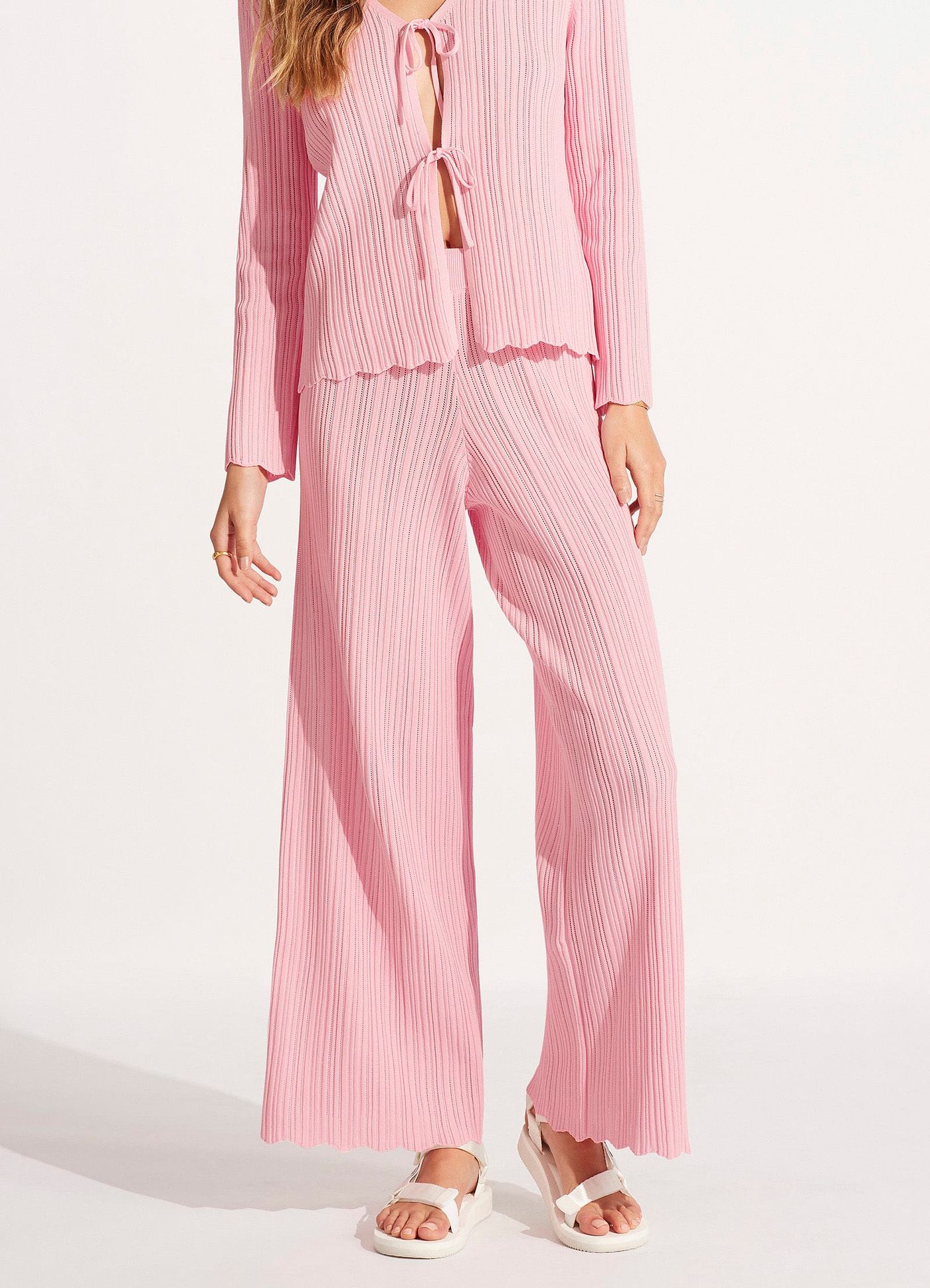 Crochet Knit Pant - Parfait Pink - Parfait Pink view 2
