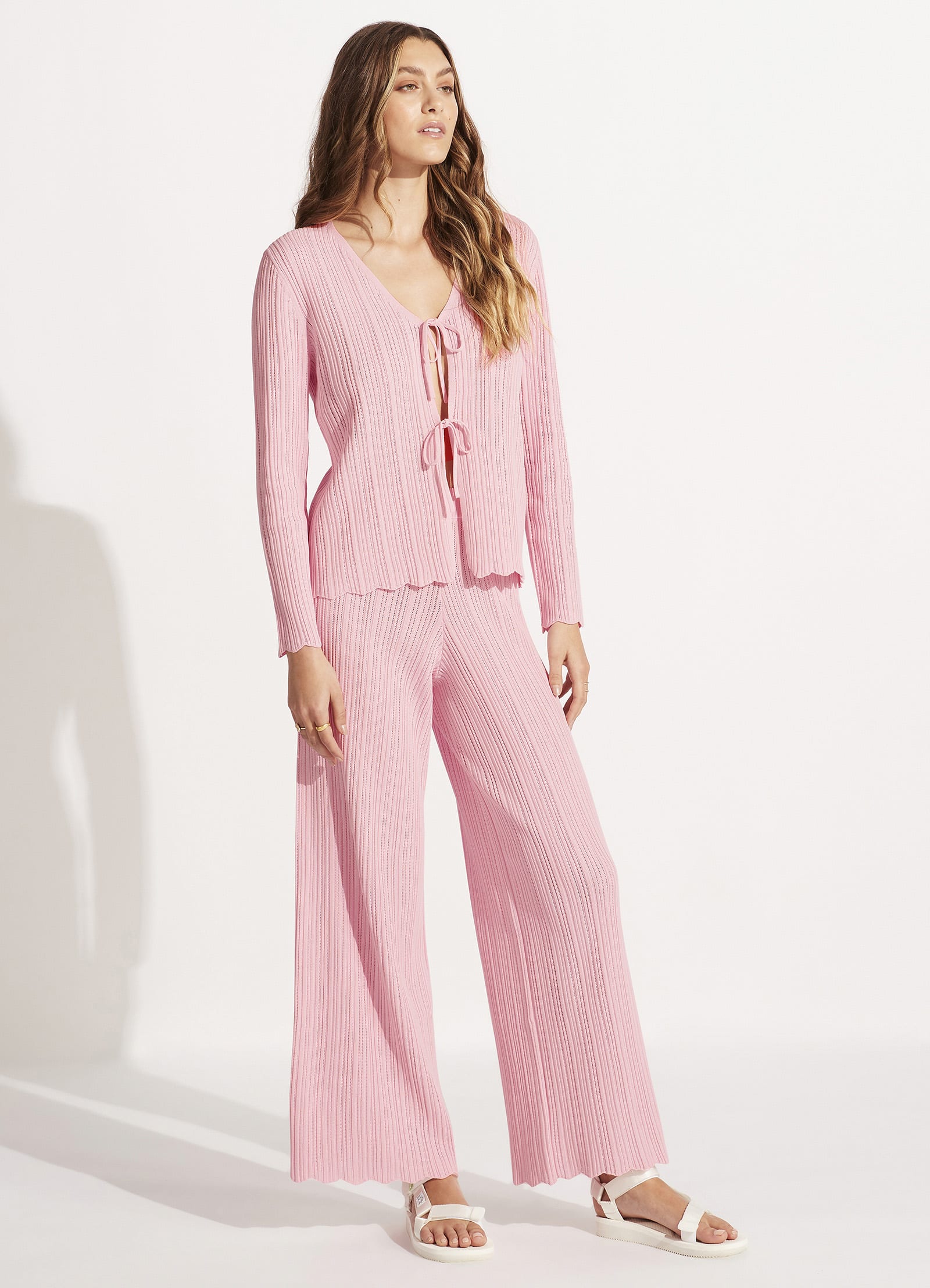 Crochet Knit Pant - Parfait Pink - Parfait Pink view 3