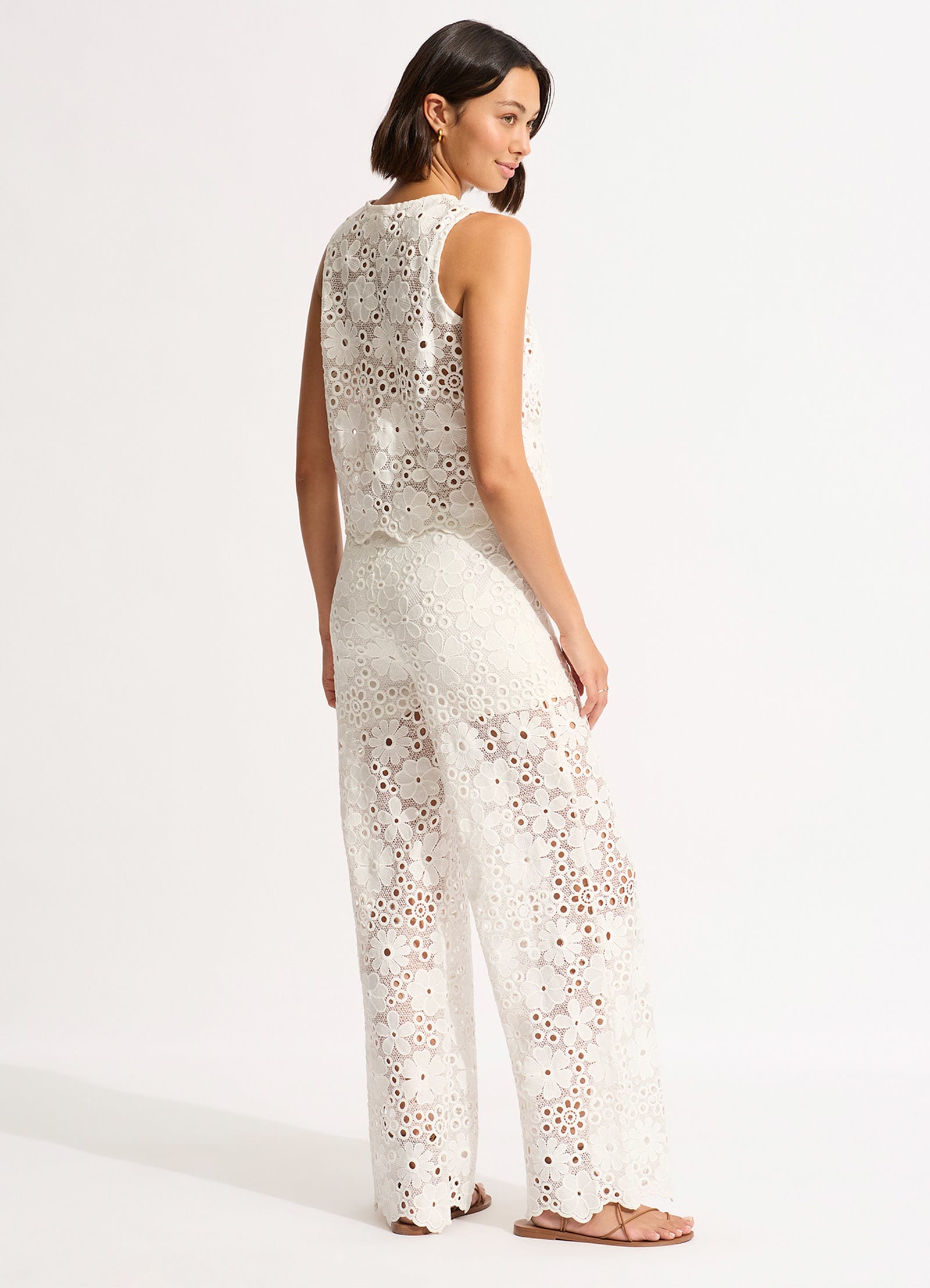 Crochet Pant - White - White view 4