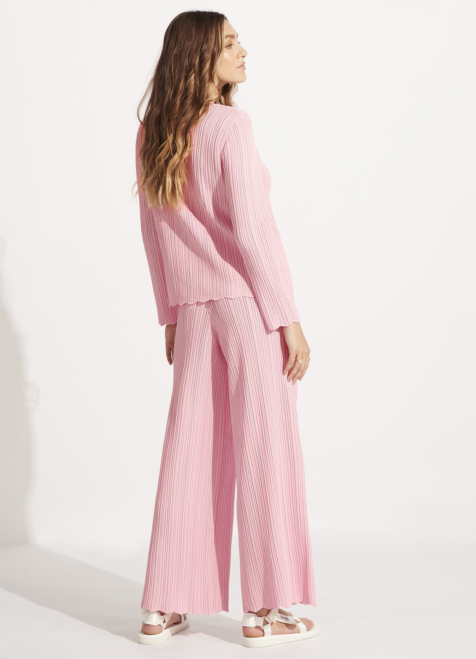 Crochet Tie Knit Top - Parfait Pink - Parfait Pink view 4