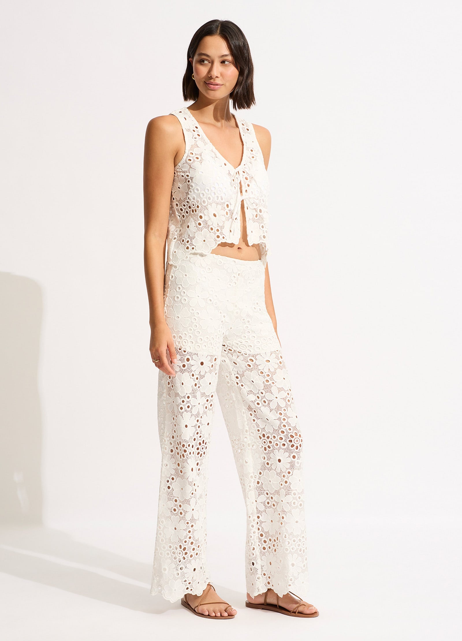 Crochet Top - White - White view 2