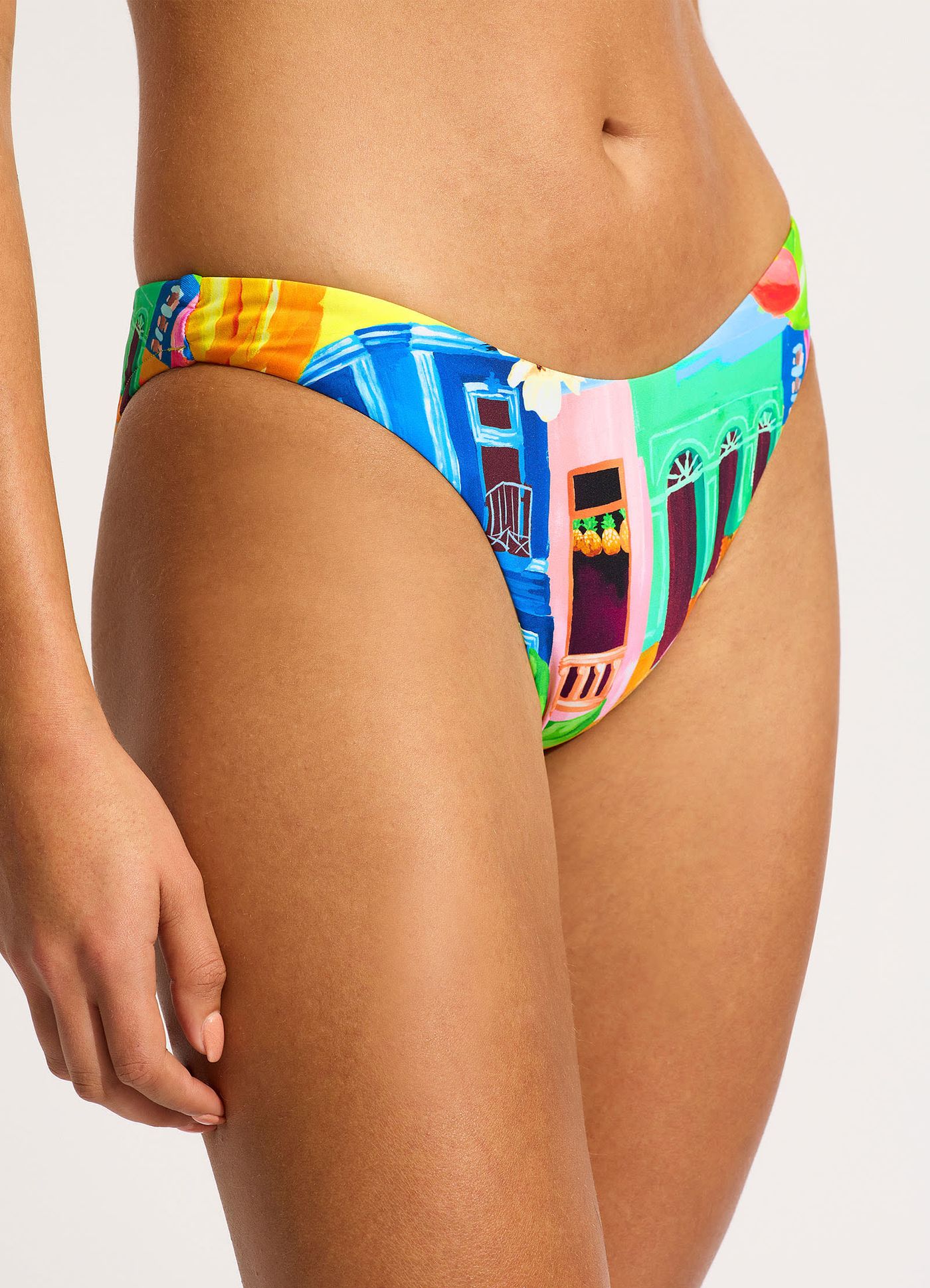 Cuba High Cut Bikini Bottom - Turquoise - Turquoise view 5