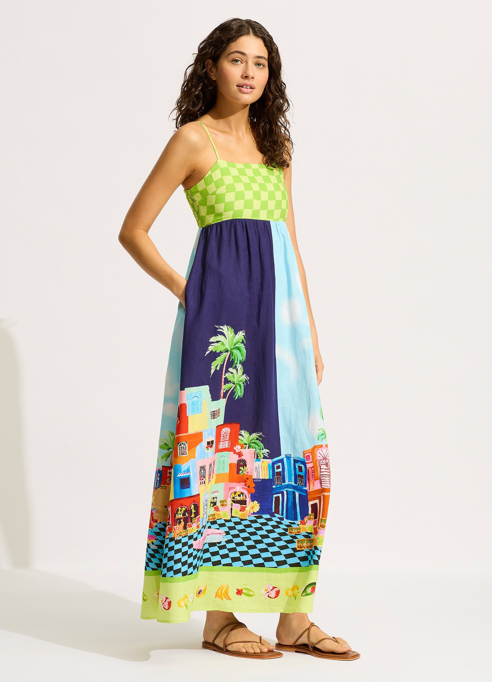 Cuba Maxi Dress - Turquoise - Turquoise view 2