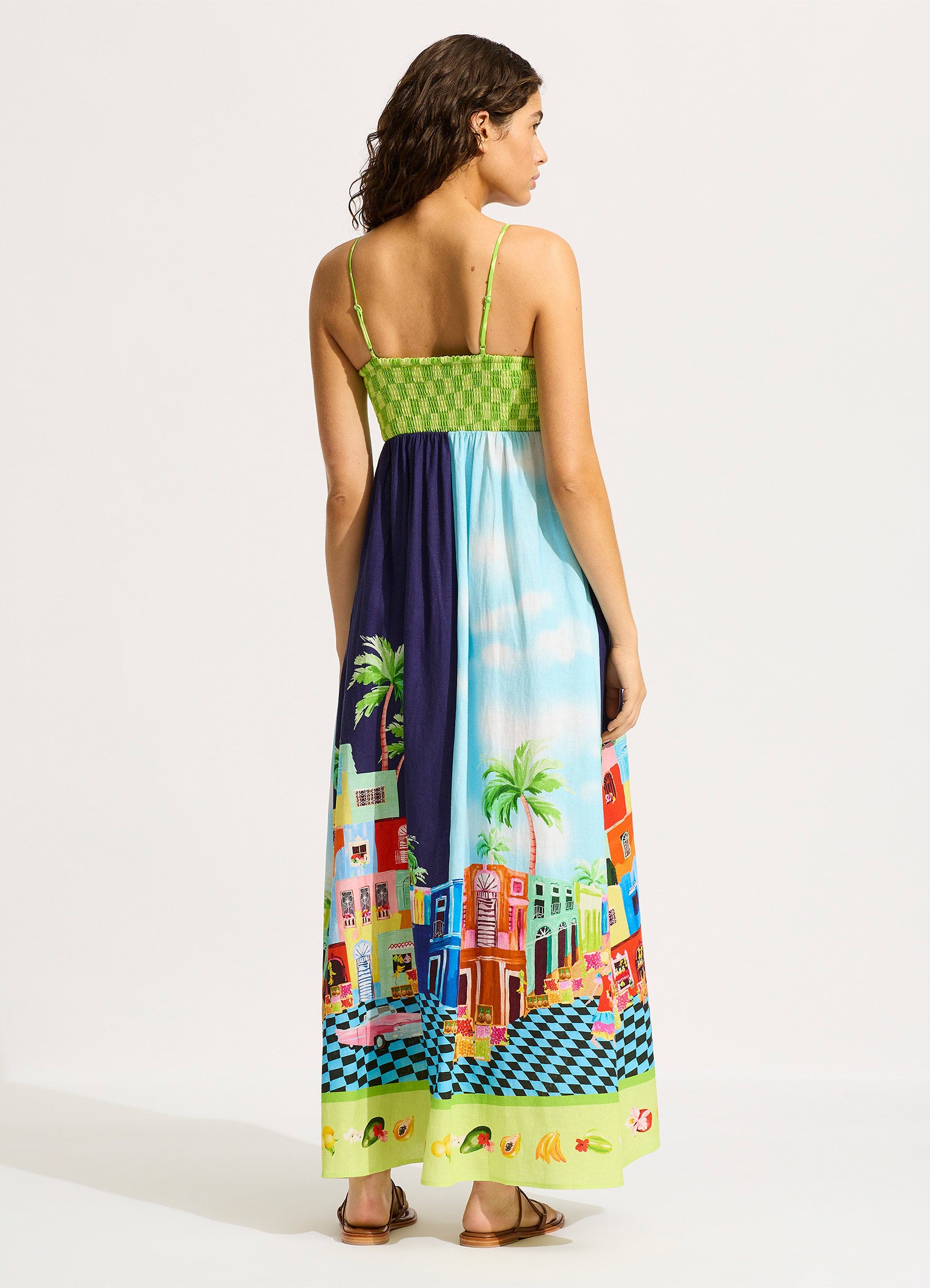 Cuba Maxi Dress - Turquoise - Turquoise view 3