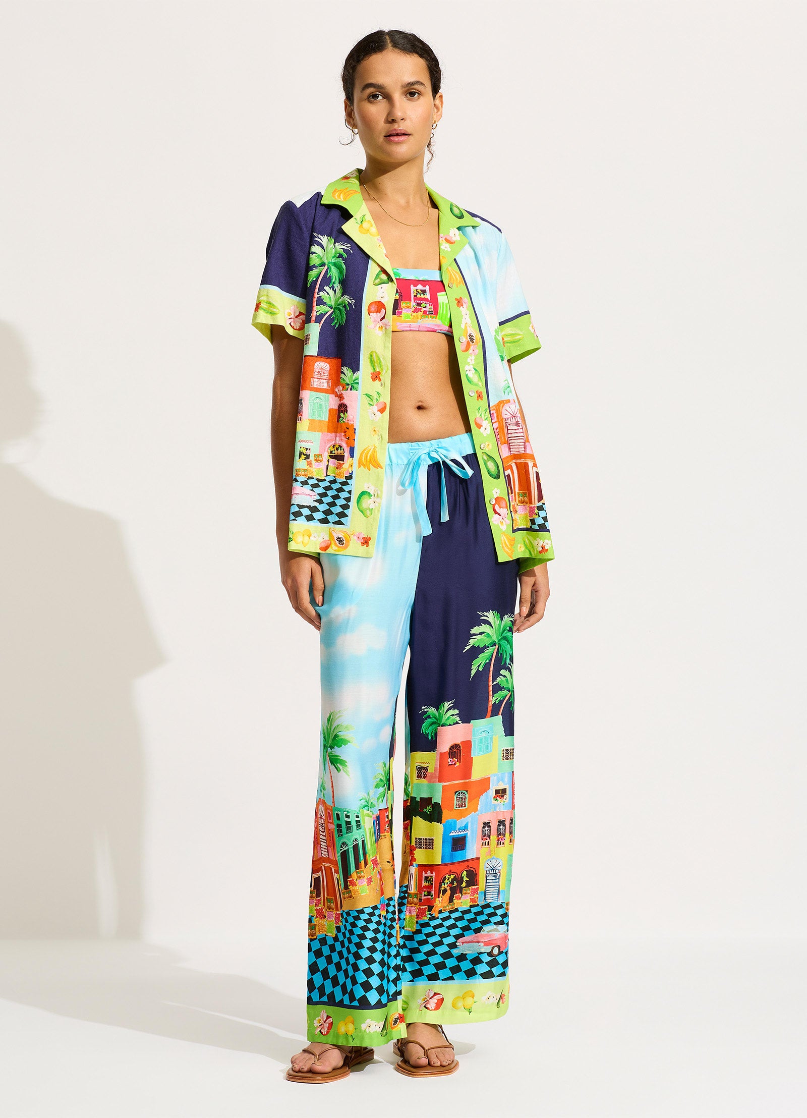 Cuba Pant - Turquoise - Turquoise
