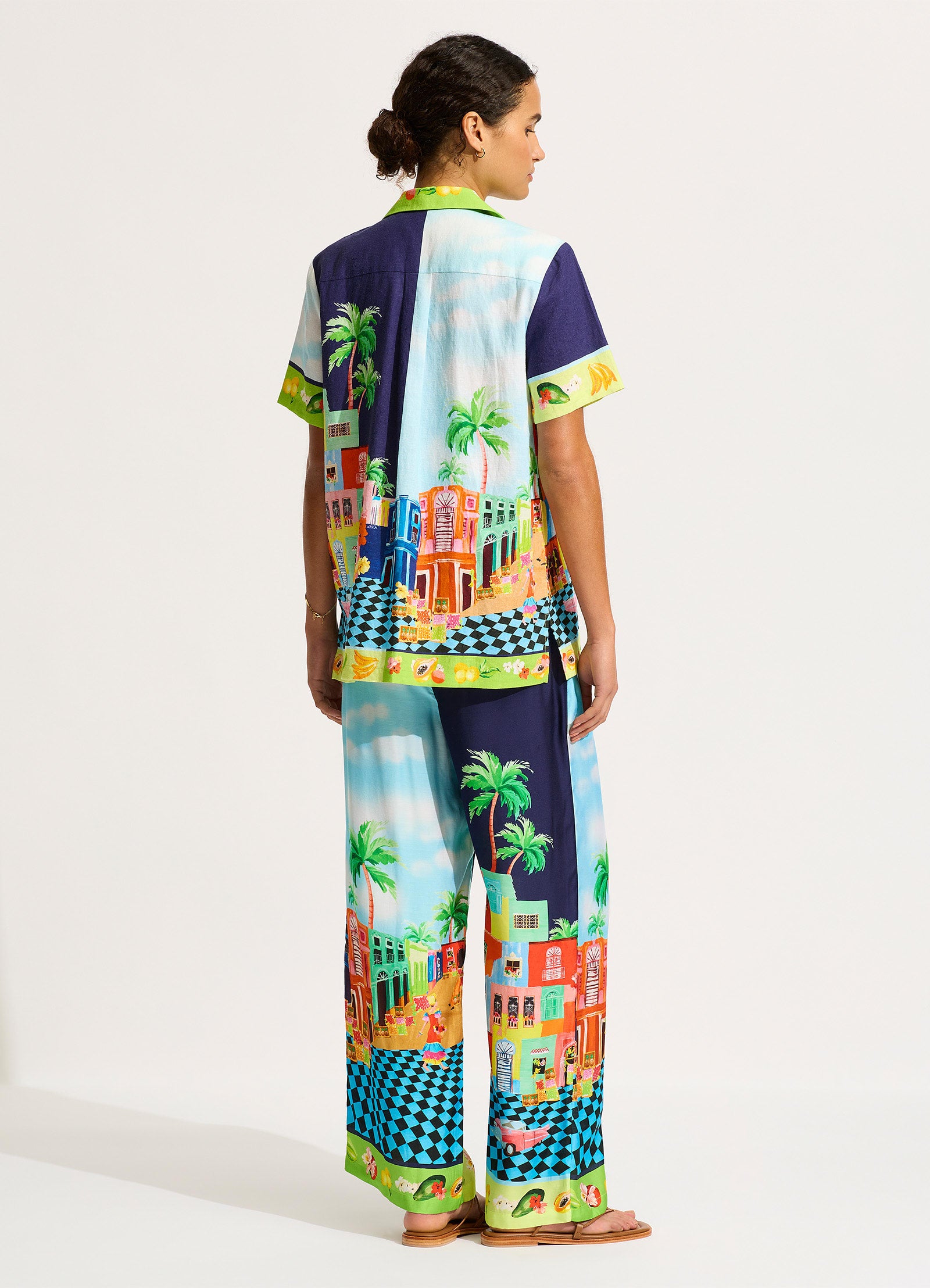 Cuba Pant - Turquoise - Turquoise view 4