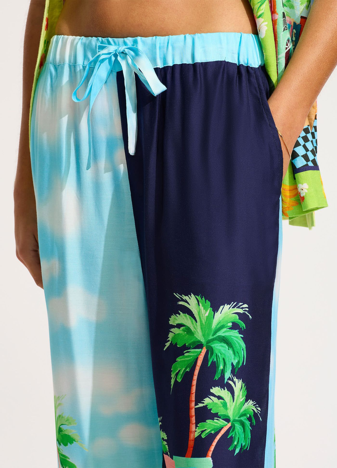 Cuba Pant - Turquoise - Turquoise view 5