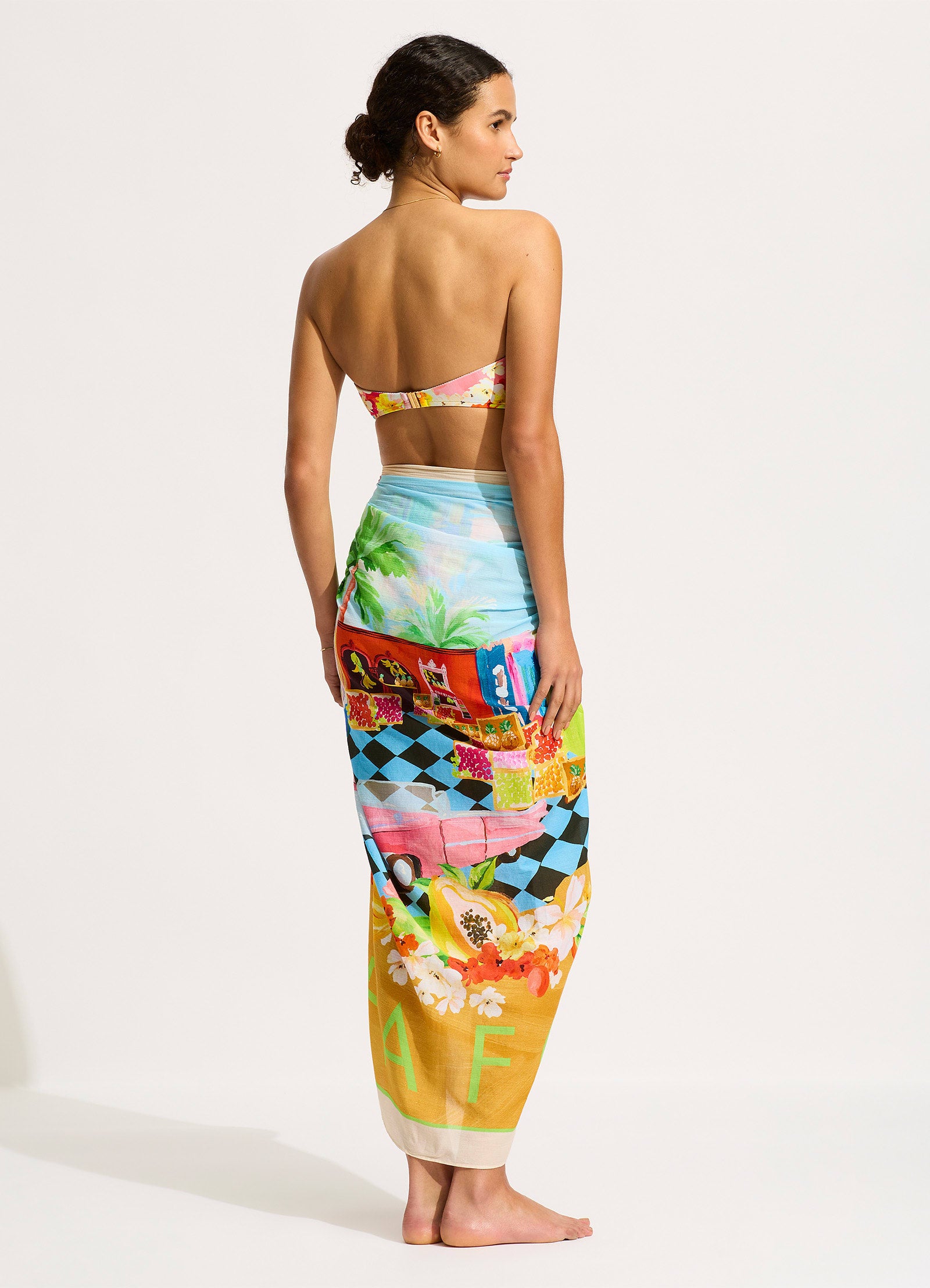Cuba Sarong - Turquoise - Turquoise view 3