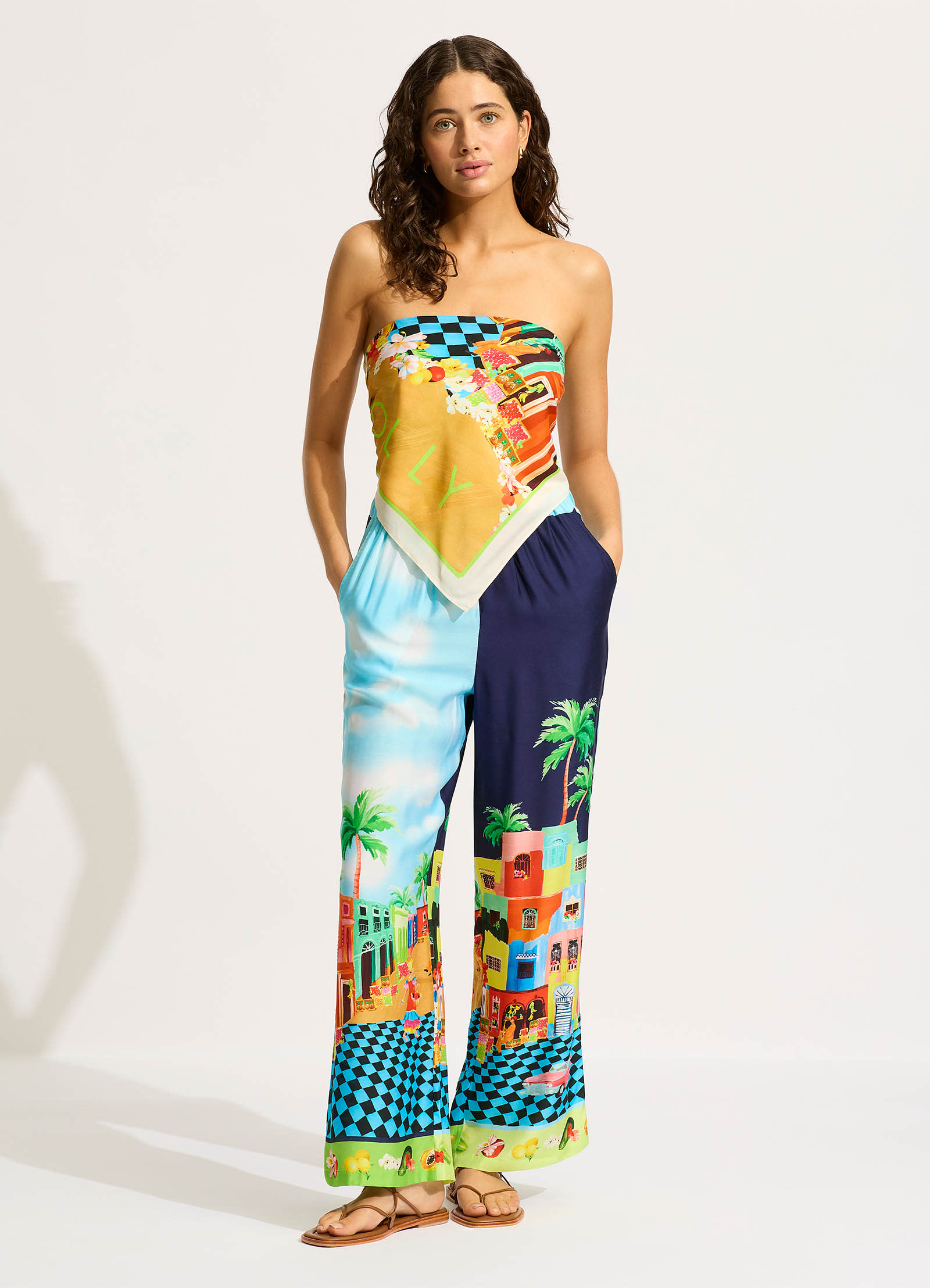 Cuba Scarf - Turquoise - Turquoise view 6