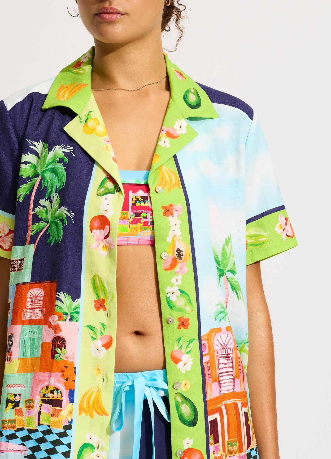 Cuba Shirt - Turquoise - Turquoise view 5