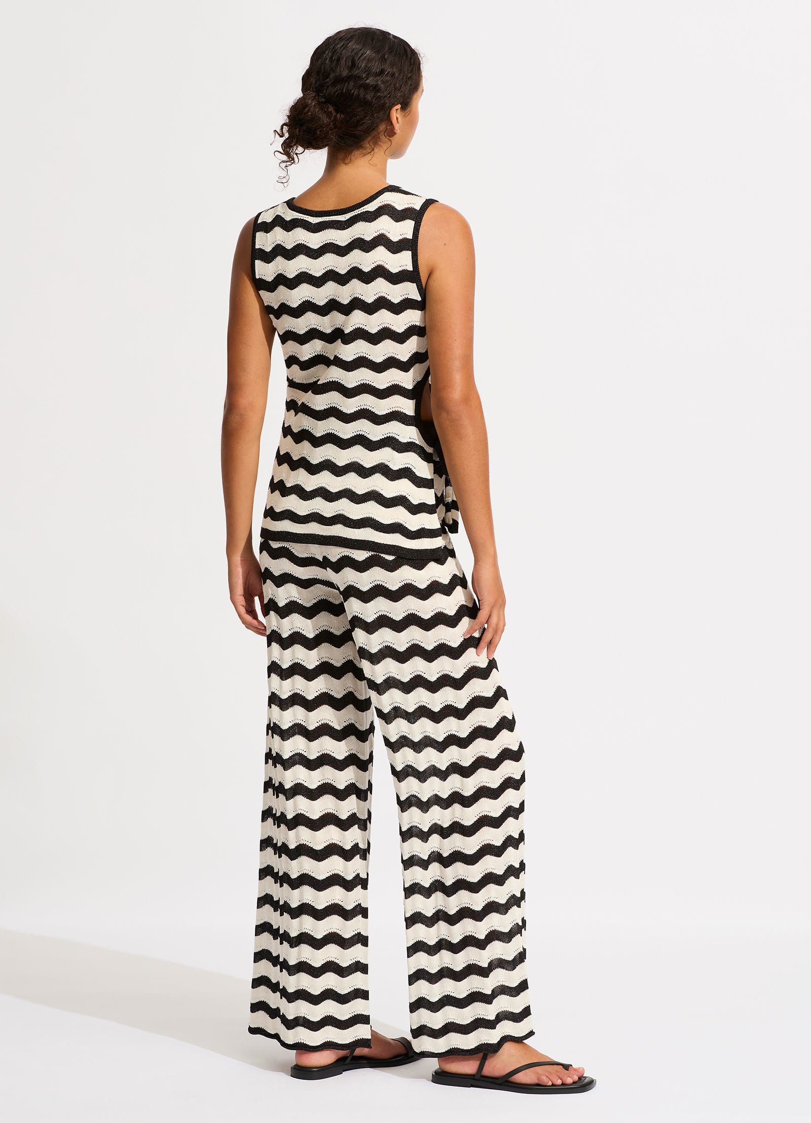 Cut Out Knit Top - Black - Black view 3