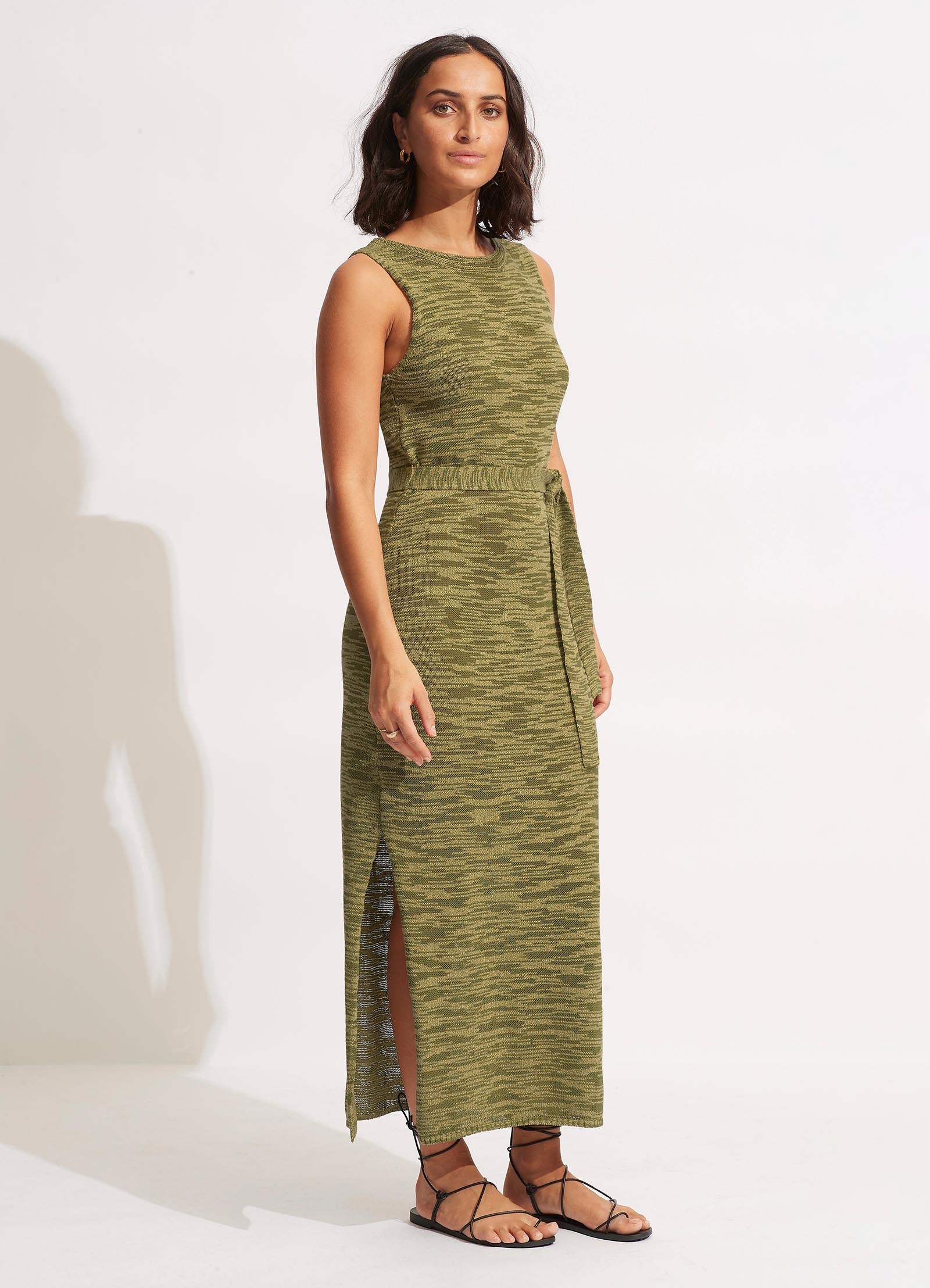 Daybreak Knit Dress  - Olive - Olive view 3