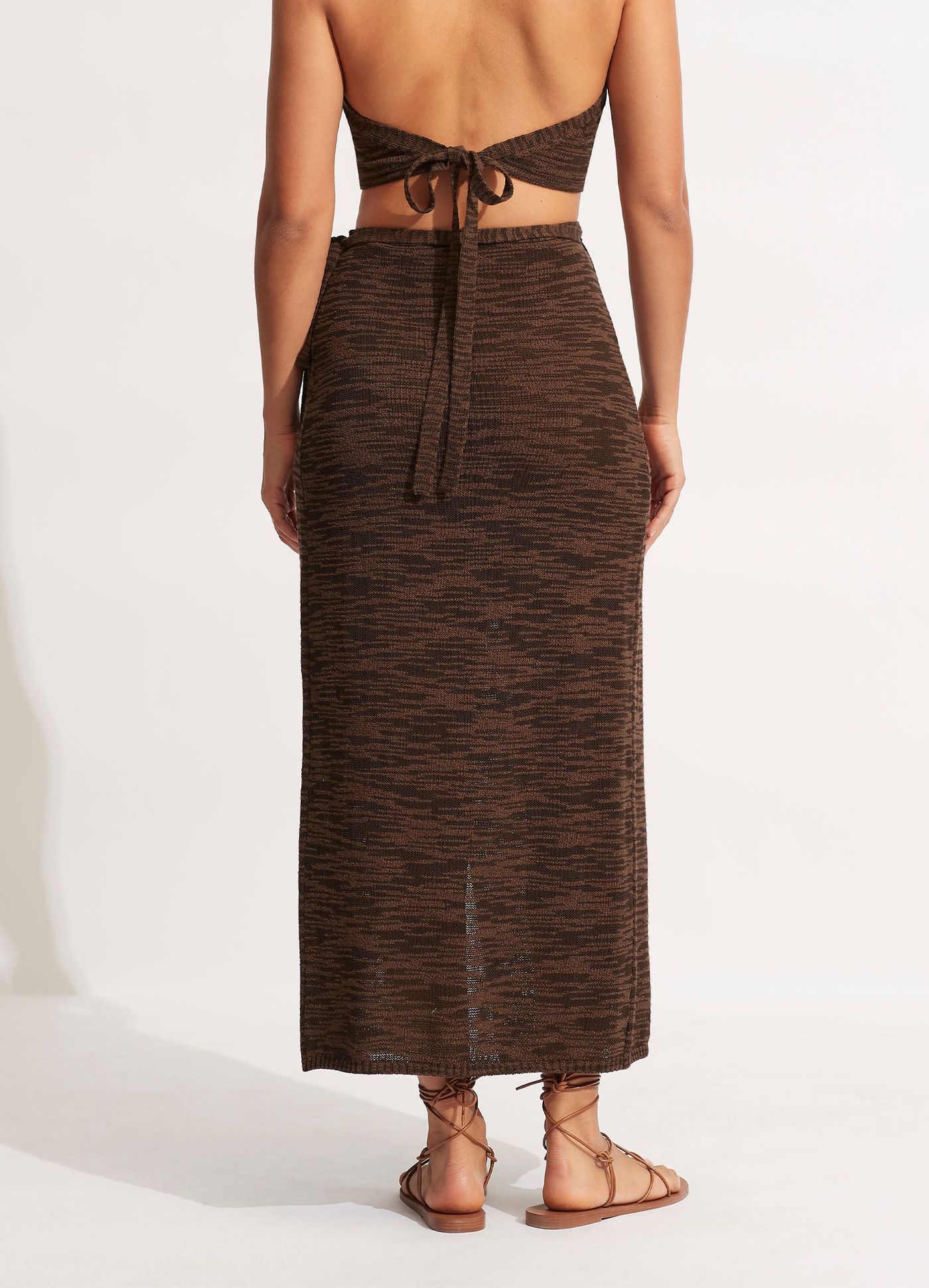 Daybreak Knit Skirt  - Chocolate - Chocolate view 5