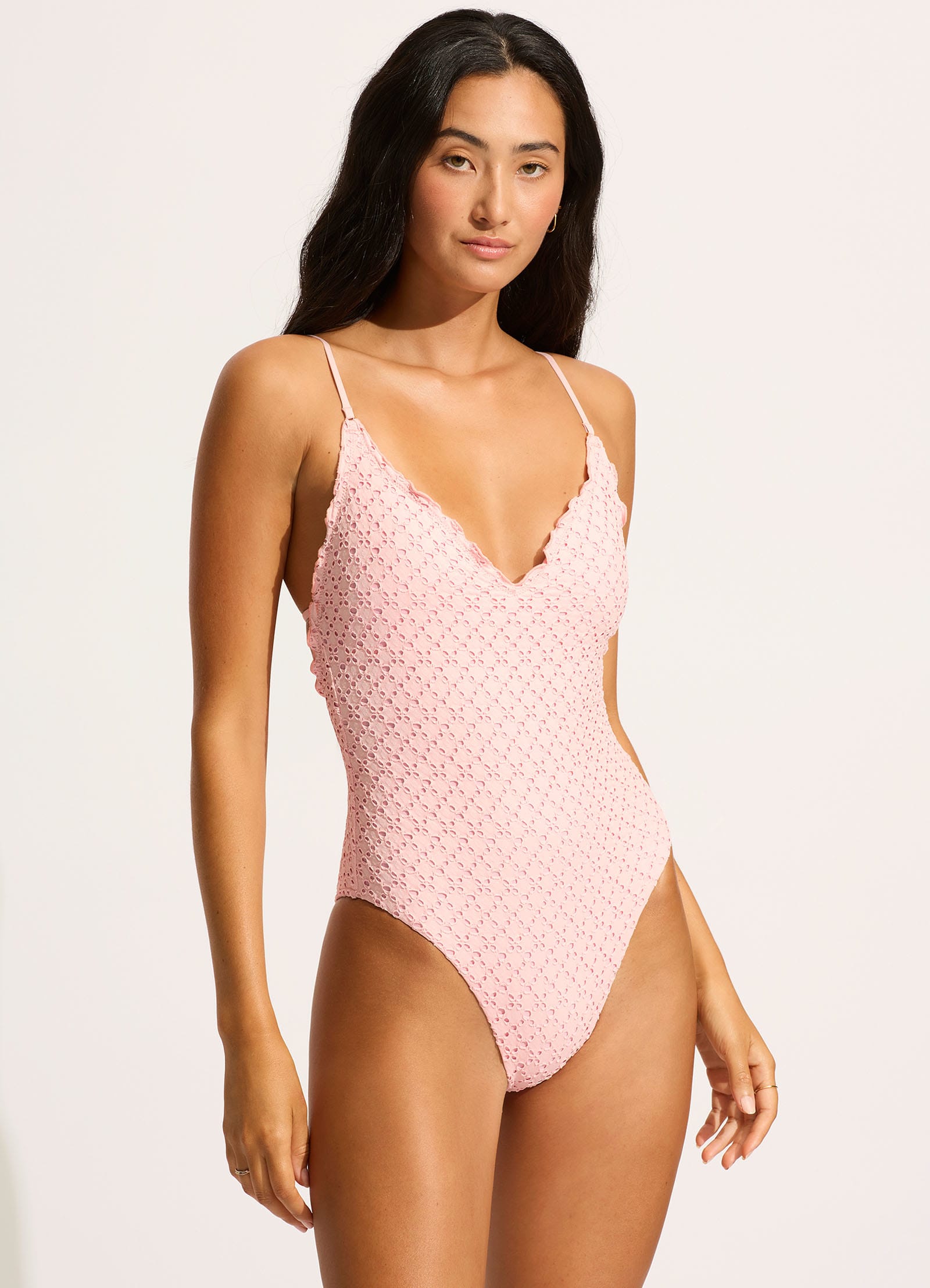 Daydreamer V Neck One Piece - Dusty Pink - Dusty Pink view 2