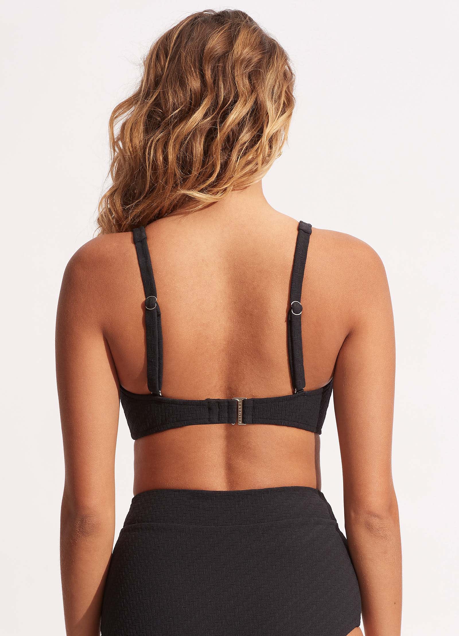 DD Fixed Tri Bra - Black - Black view 4
