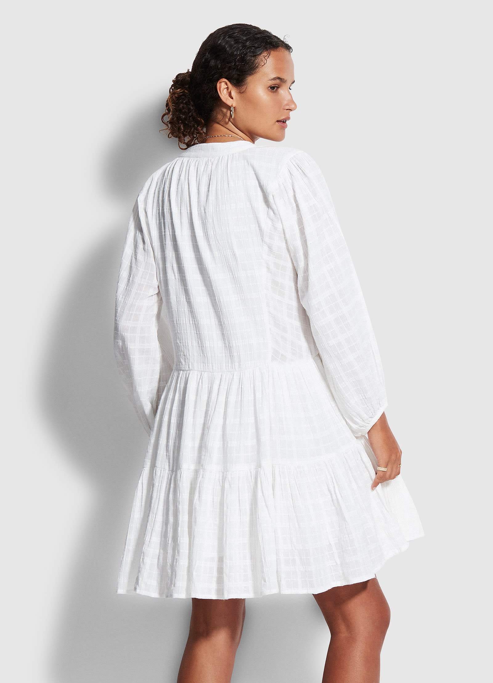 Drifter Tiered Dress - White - White view 3