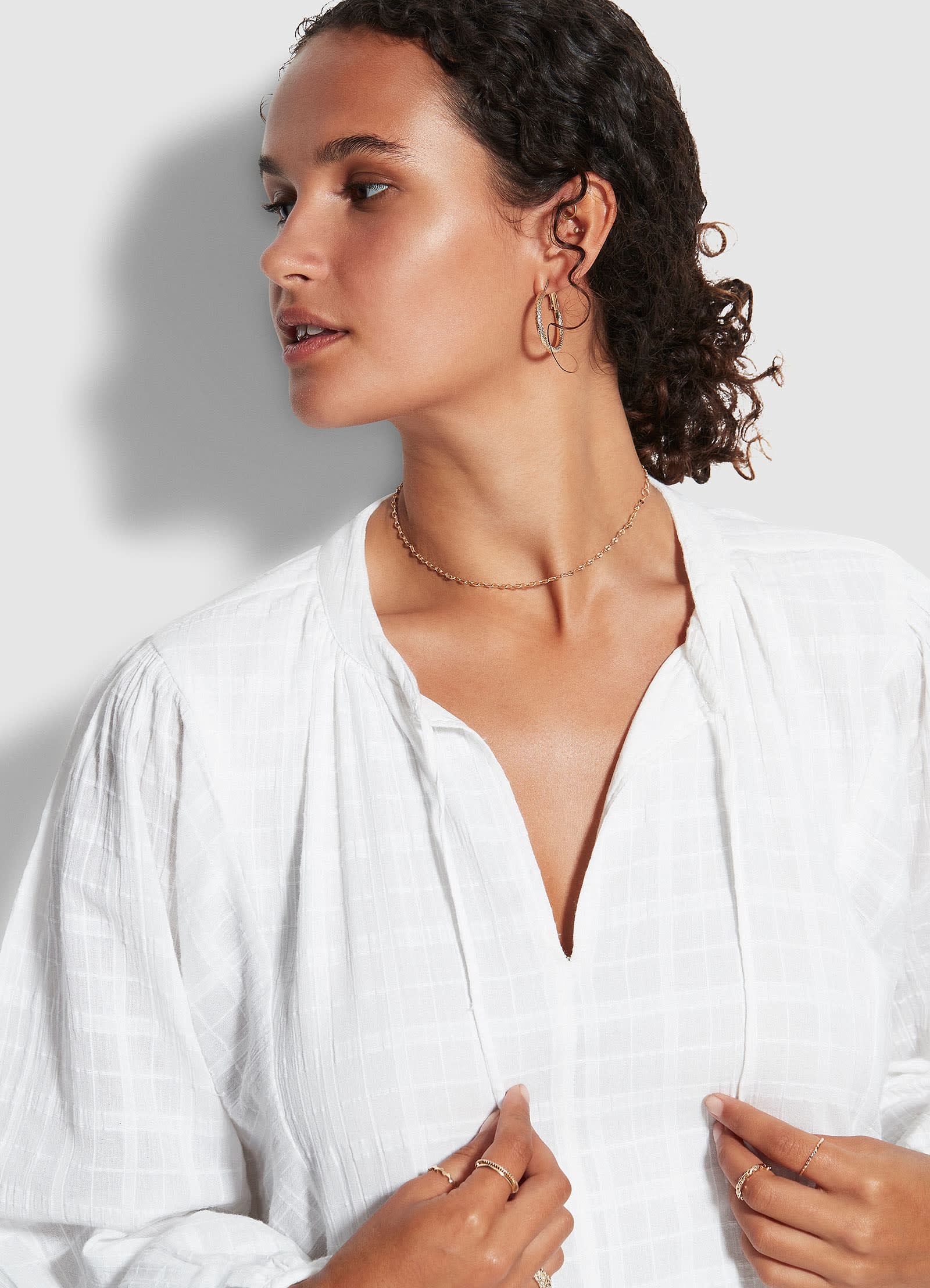Drifter Tiered Dress - White - White view 5