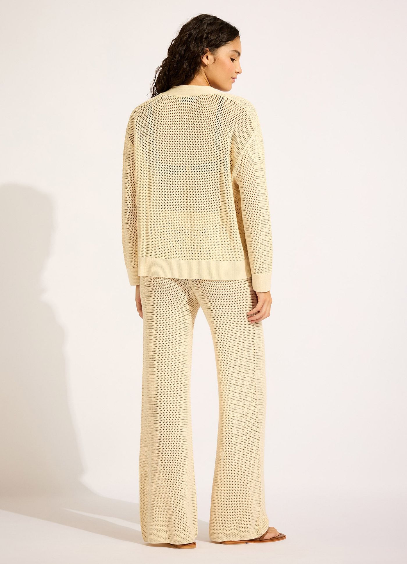 Dunes Knit Cardigan - Ecru view 4