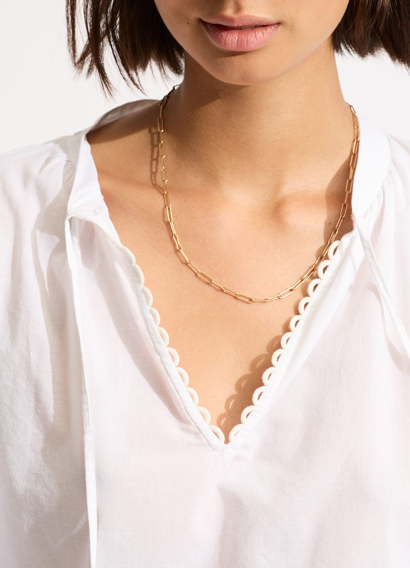 Eden Embroidery Top - White - White view 5