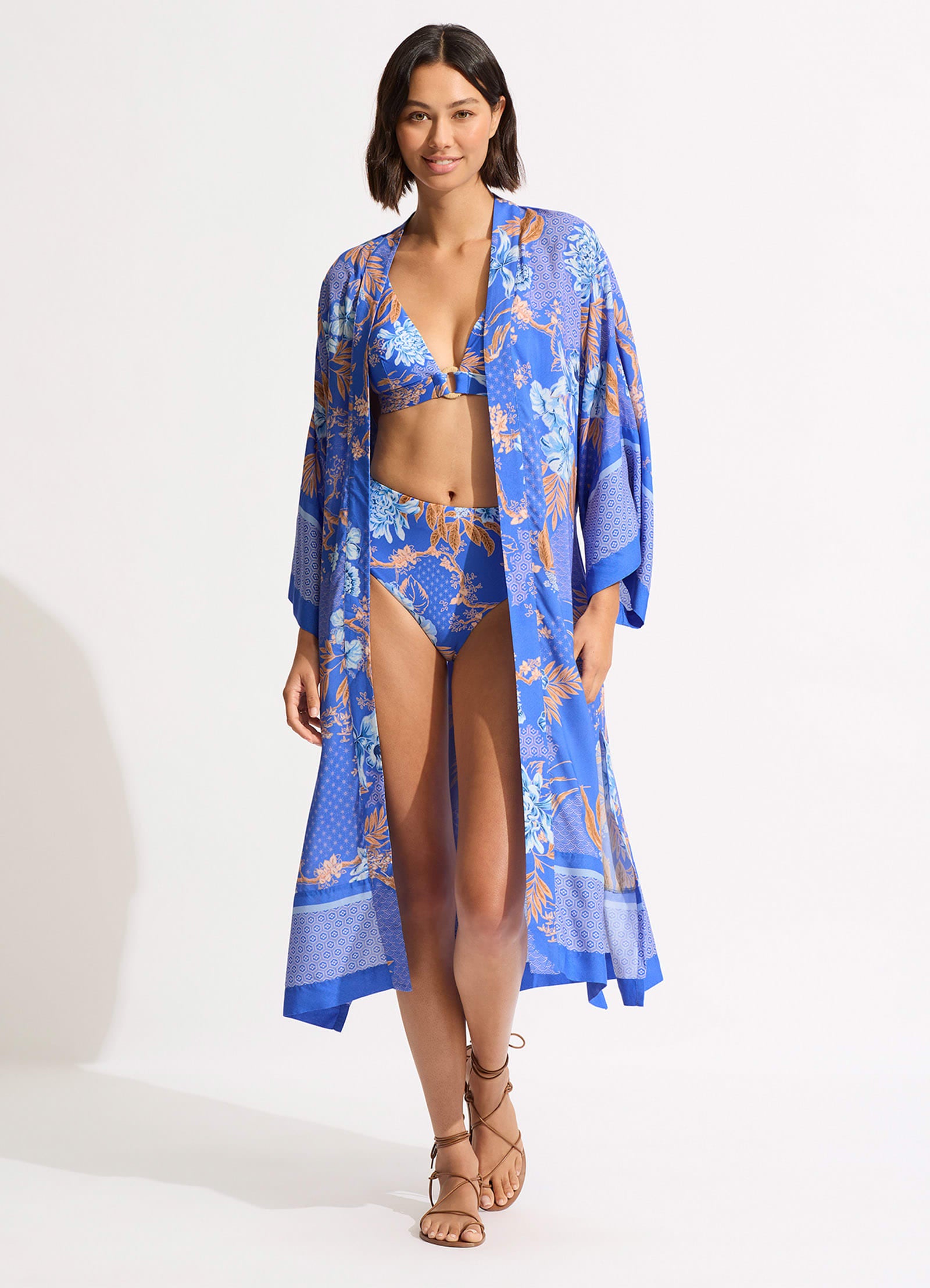 Eden Kimono Jacket - Azure - Azure