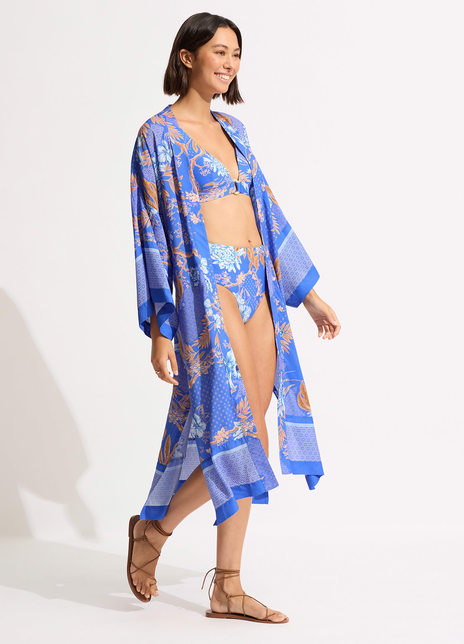 Eden Kimono Jacket - Azure - Azure view 2