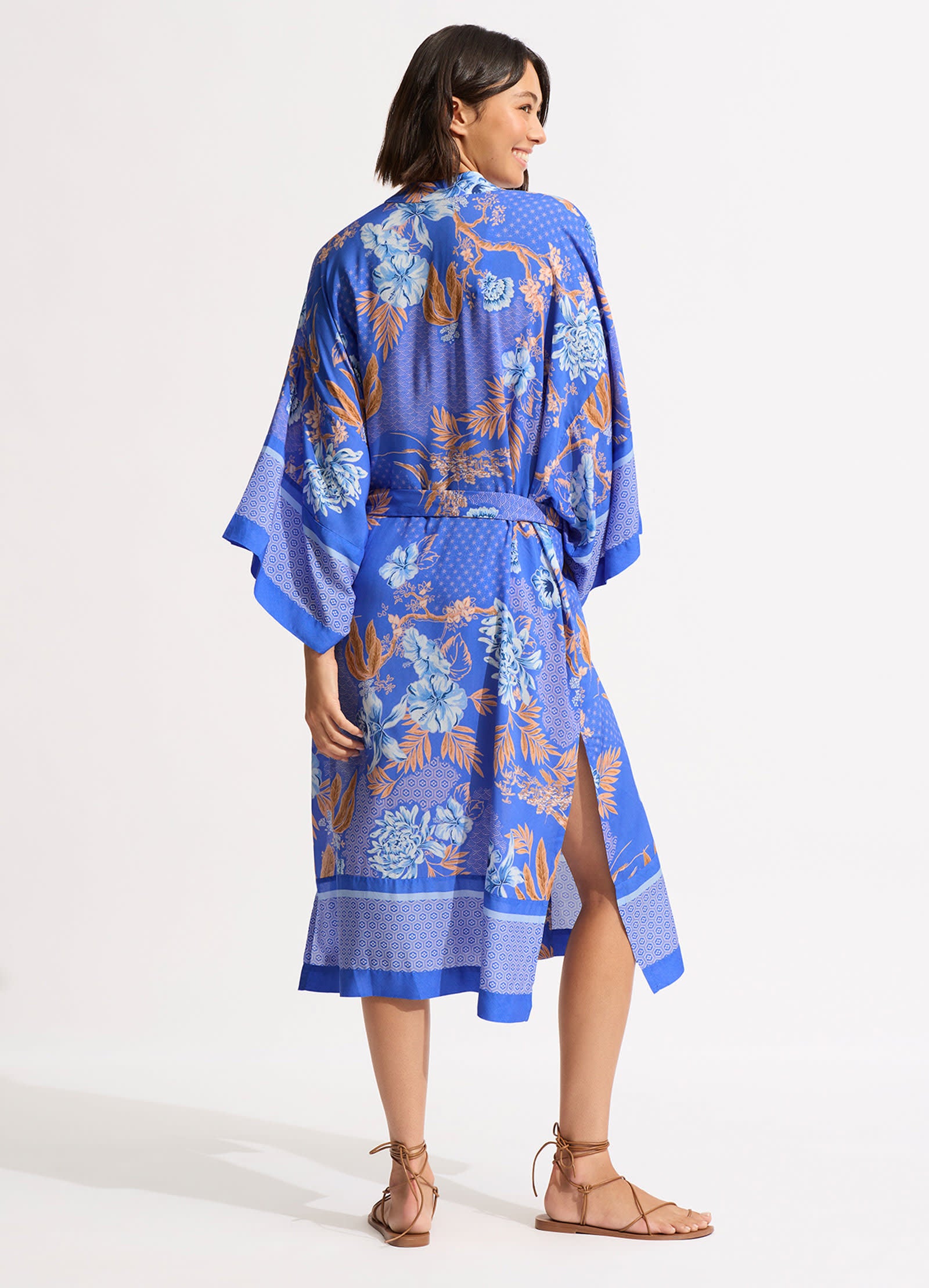 Eden Kimono Jacket - Azure - Azure view 3