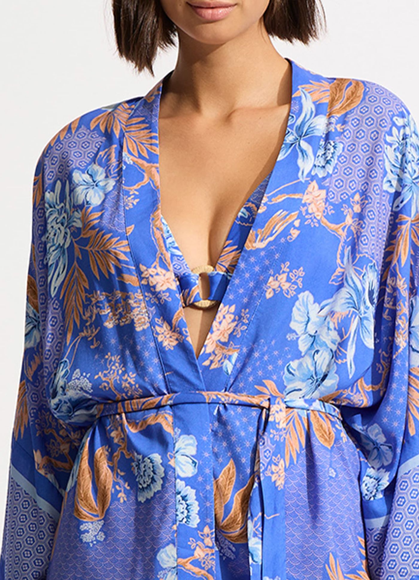 Eden Kimono Jacket - Azure - Azure view 4