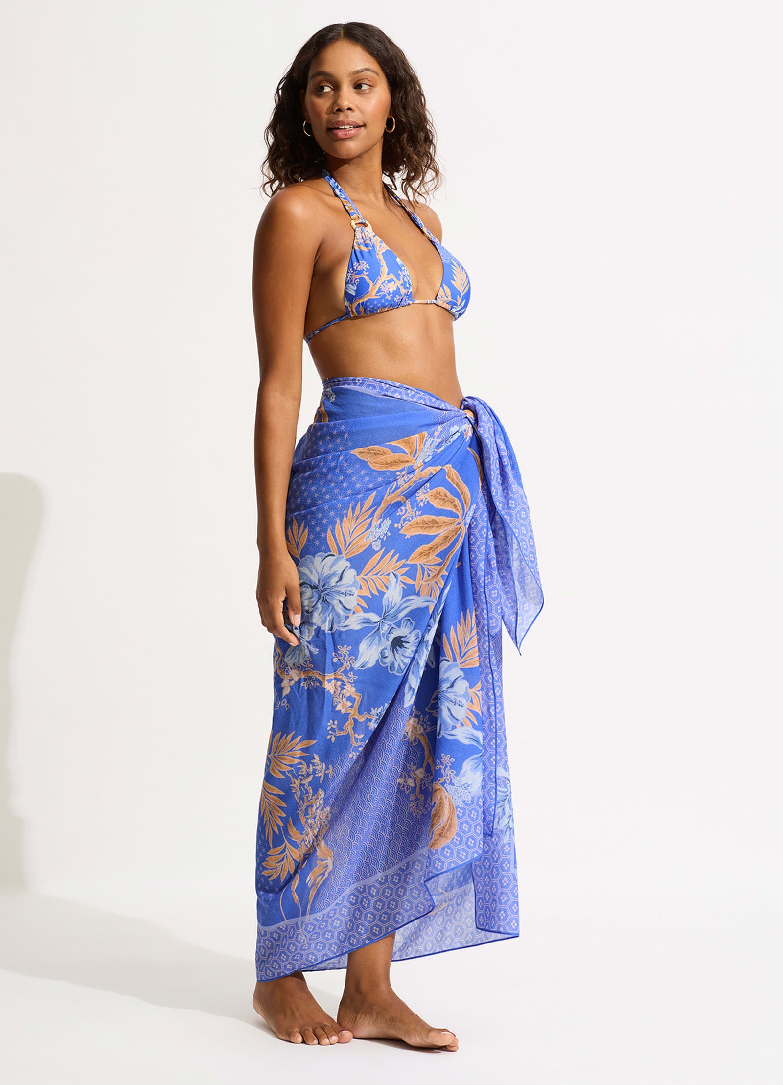 Eden Sarong - Azure - Azure view 2