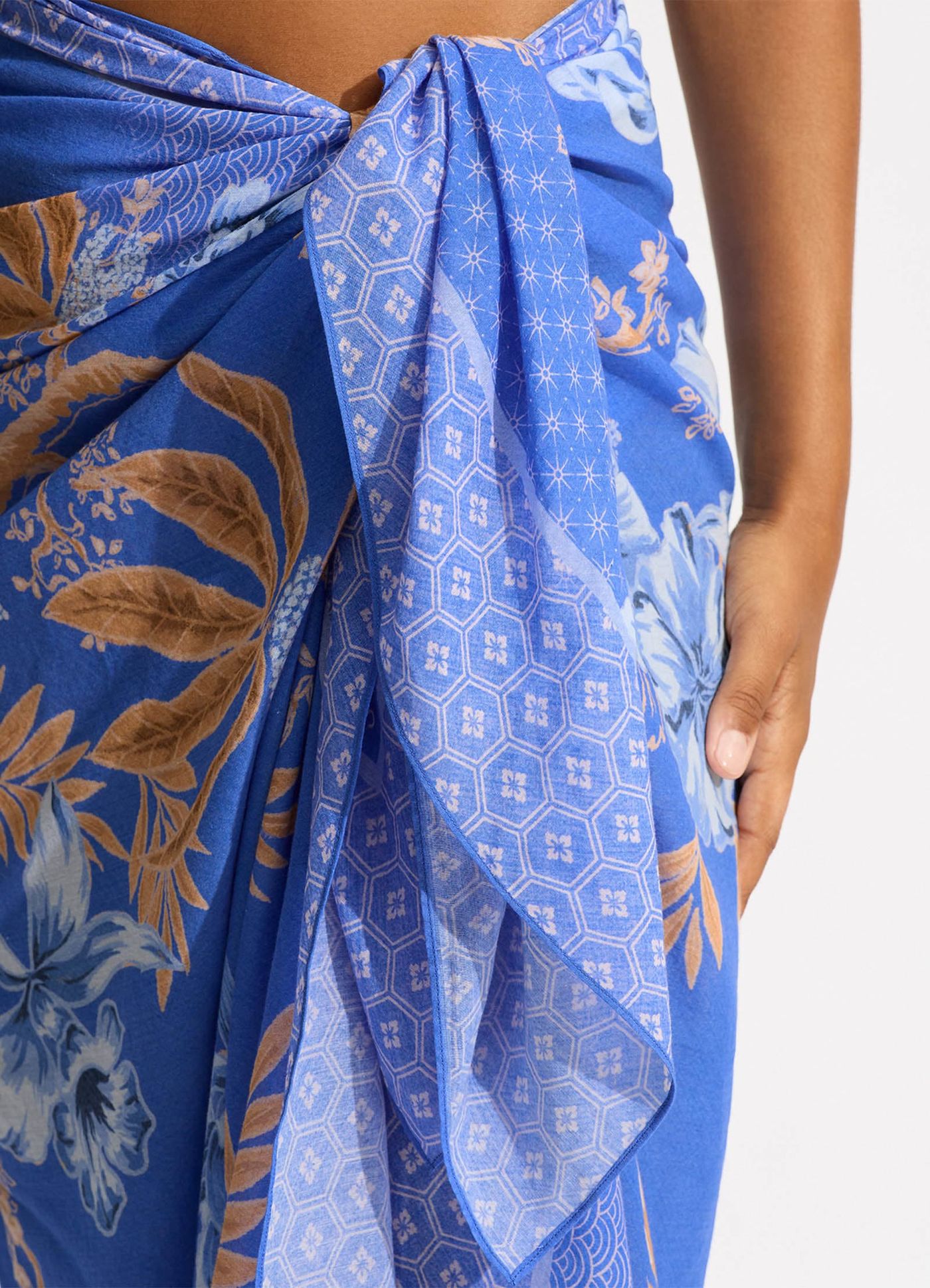 Eden Sarong - Azure - Azure view 4