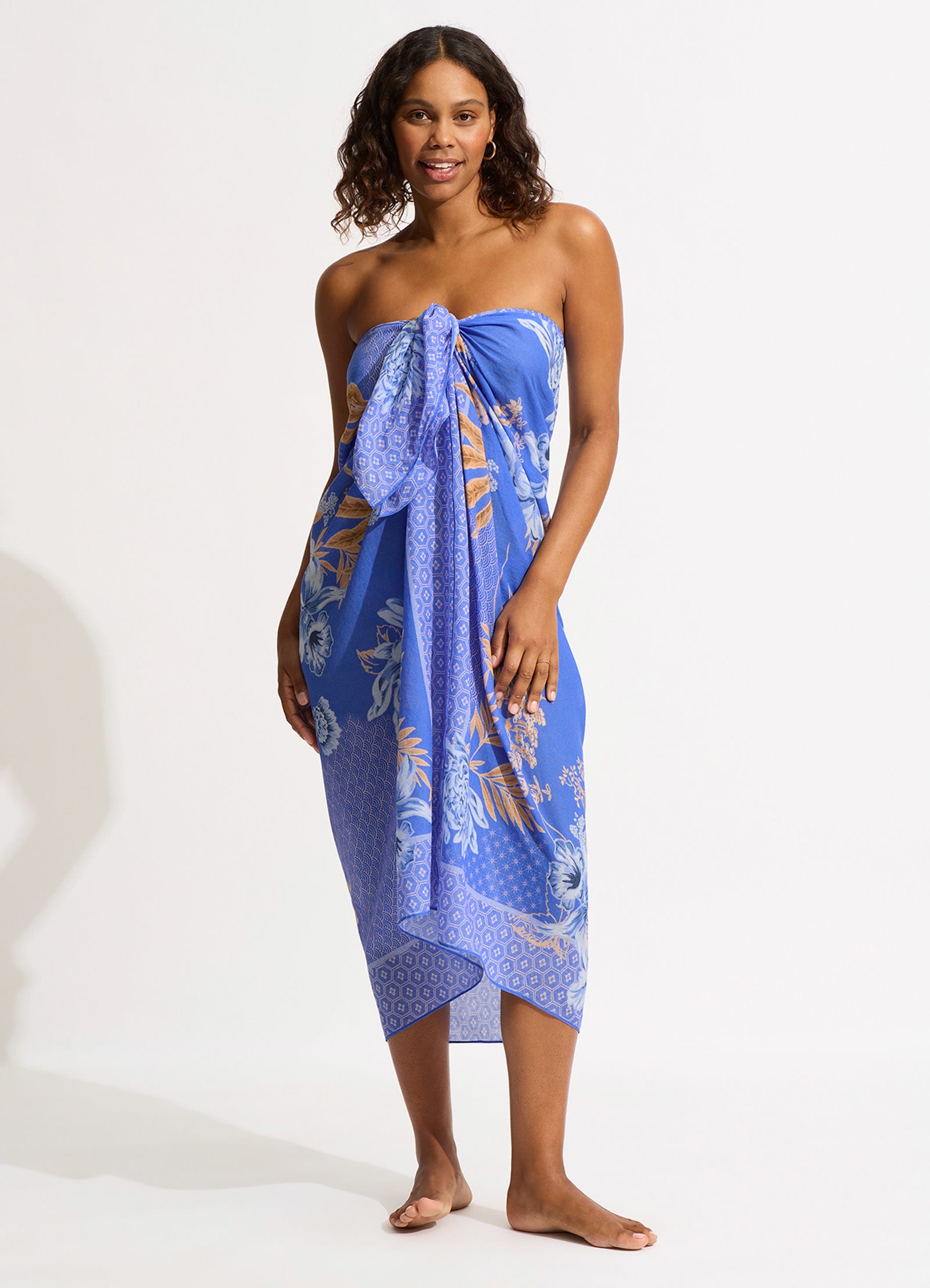 Eden Sarong - Azure - Azure view 5