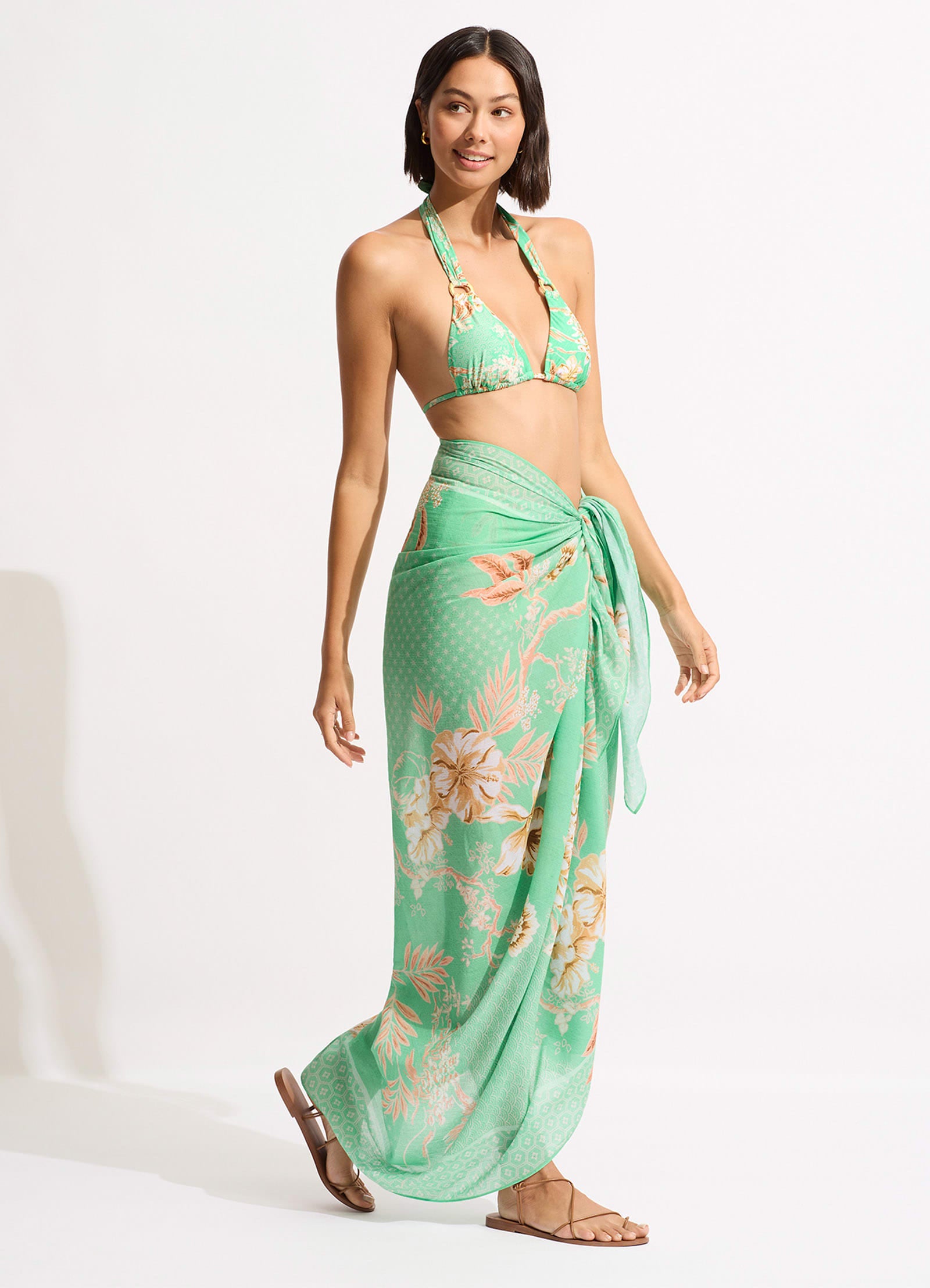 Eden Sarong - Mint - Mint view 2